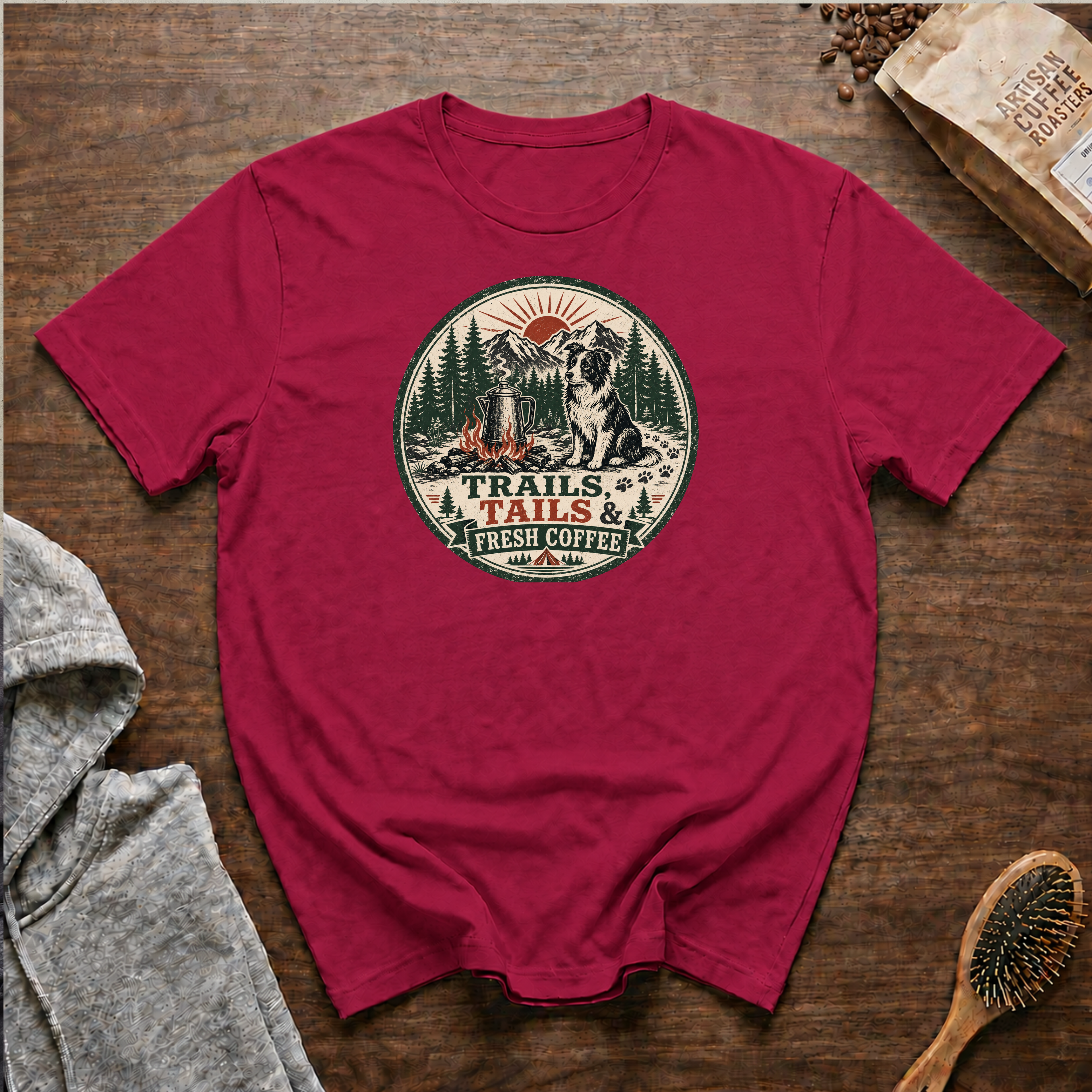Trails Tails and Fresh Coffee T-Shirt