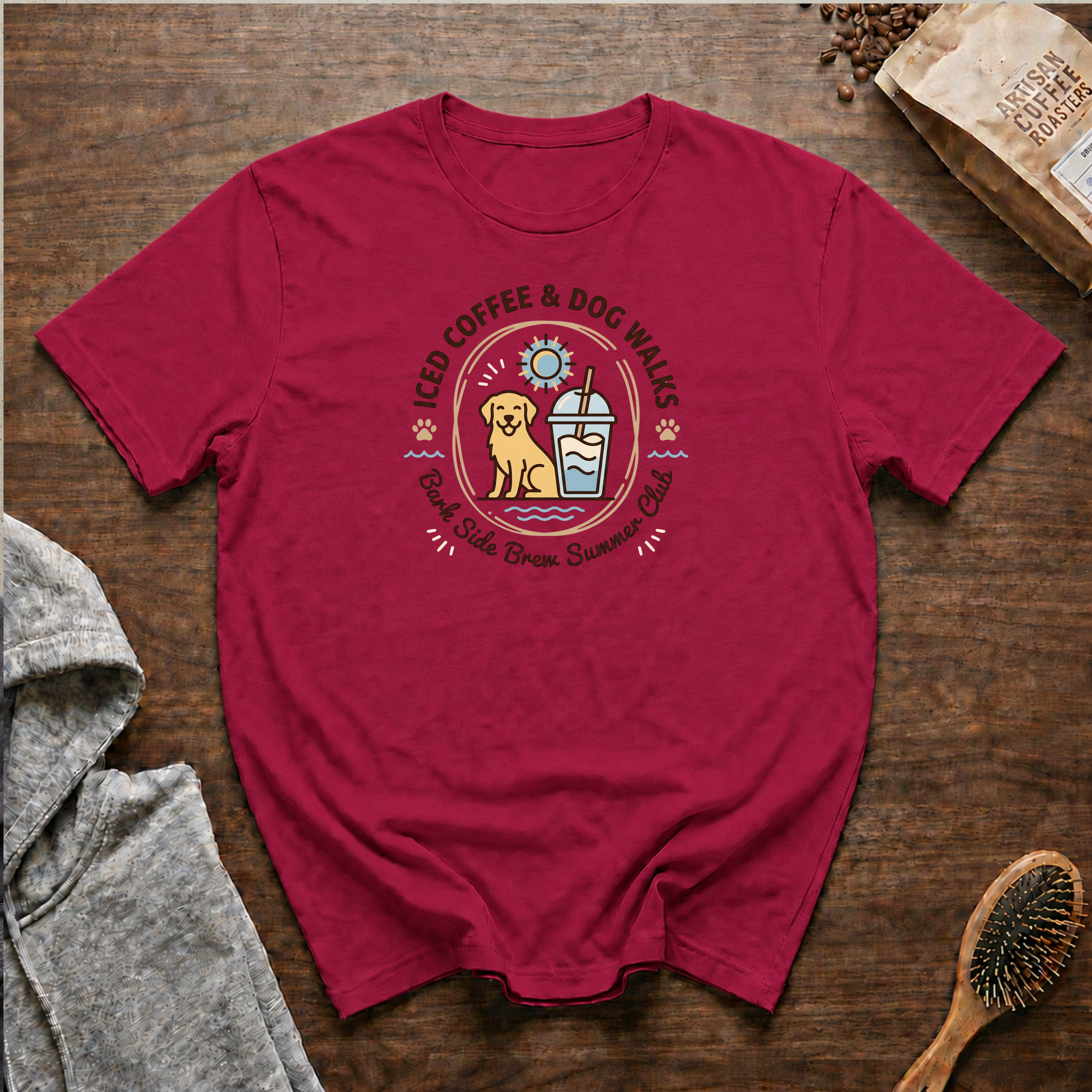 Iced Coffee and Dog Walks T-Shirt