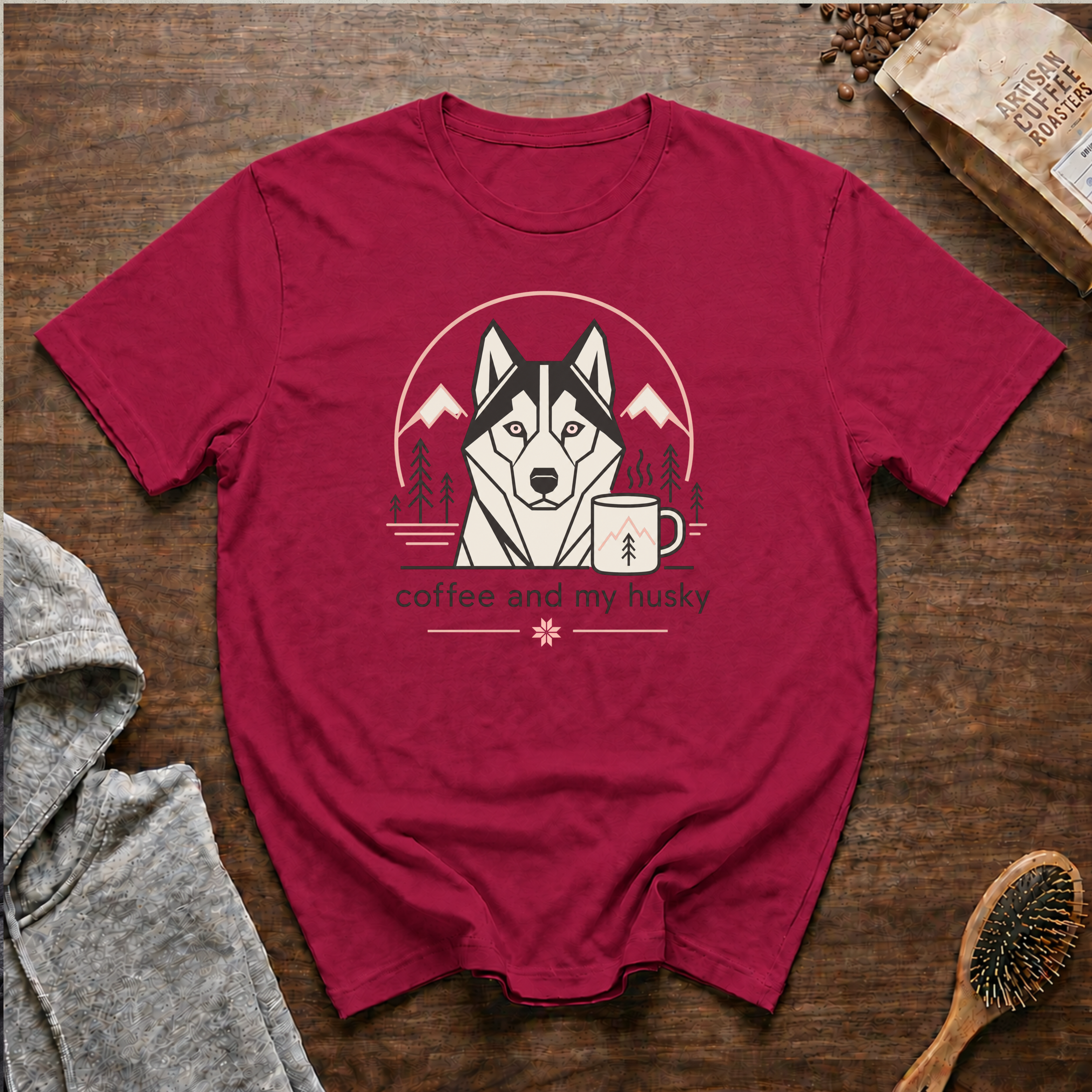 Coffee and My Husky T-Shirt
