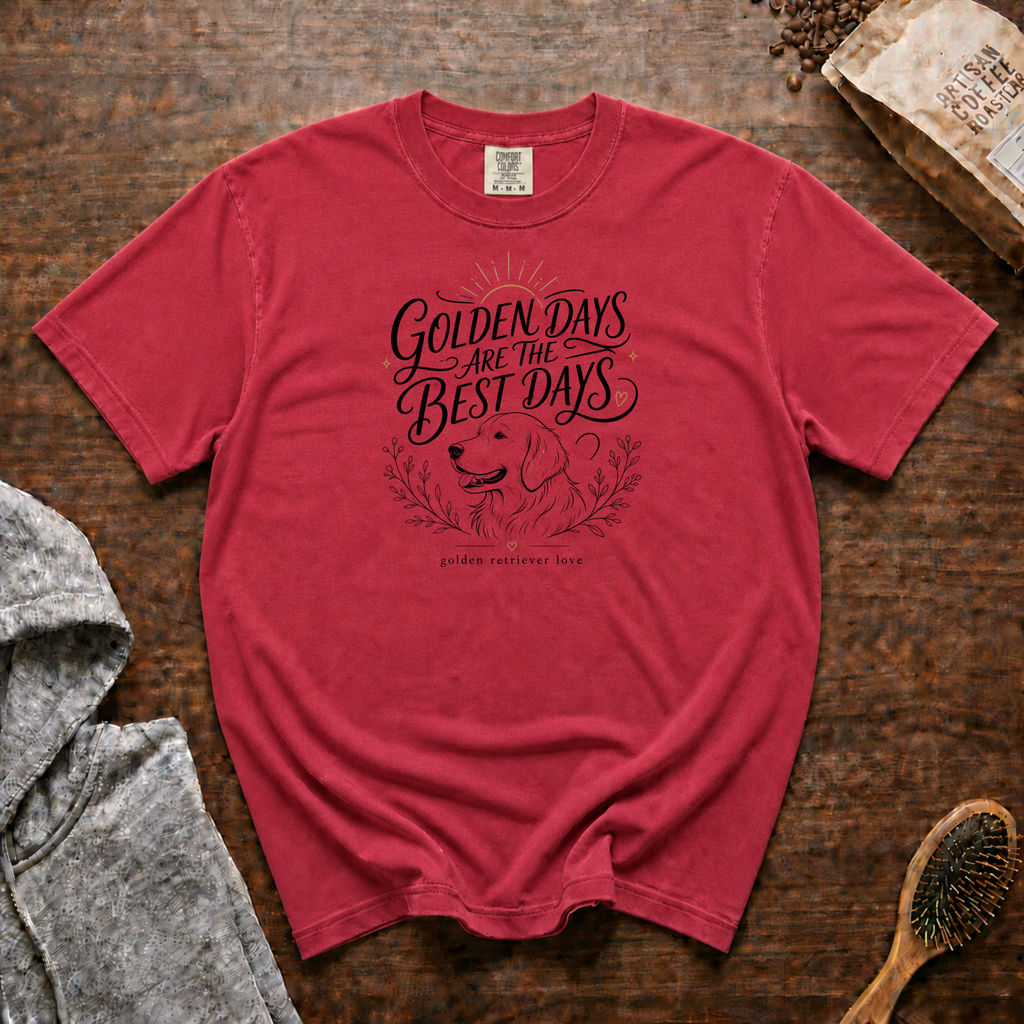 Golden Days Are The Best Days T-Shirt | Golden Retriever Tee