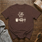 Cup Collar Key Daily Essentials T-Shirt — Espresso