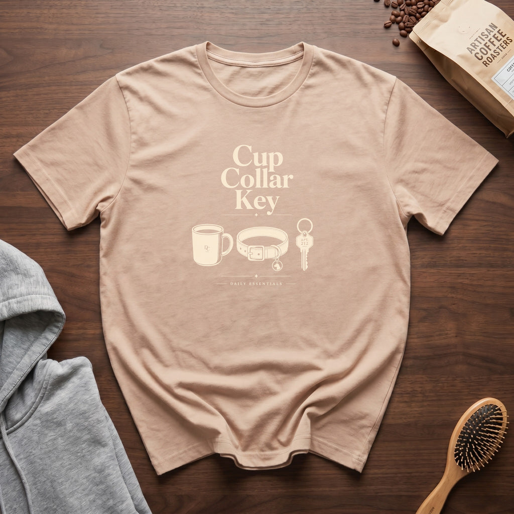 Cup Collar Key Daily Essentials T-Shirt — Ivory