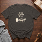 Cup Collar Key Daily Essentials T-Shirt — Pepper