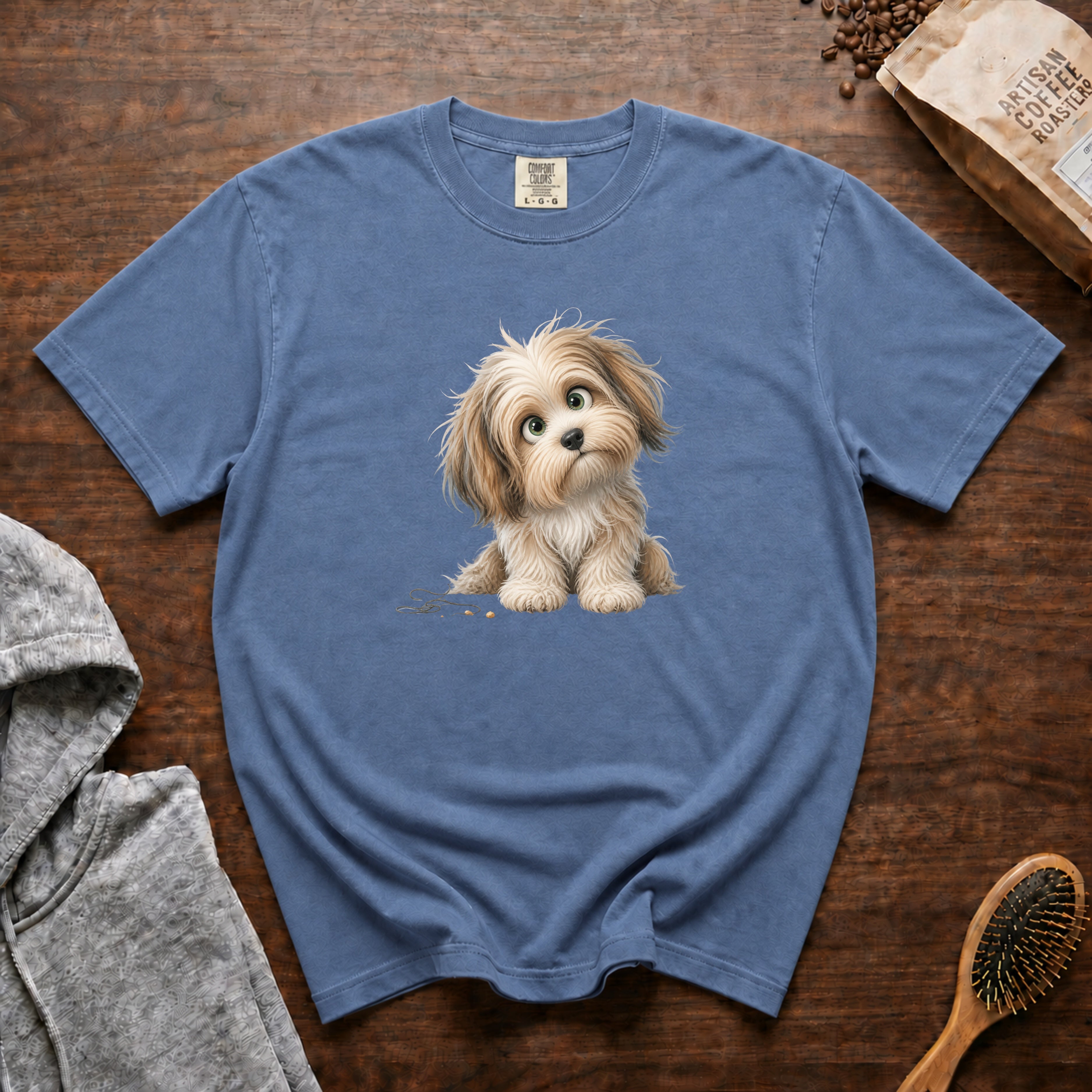 Curious. Havanese T-Shirt — Blue Jean