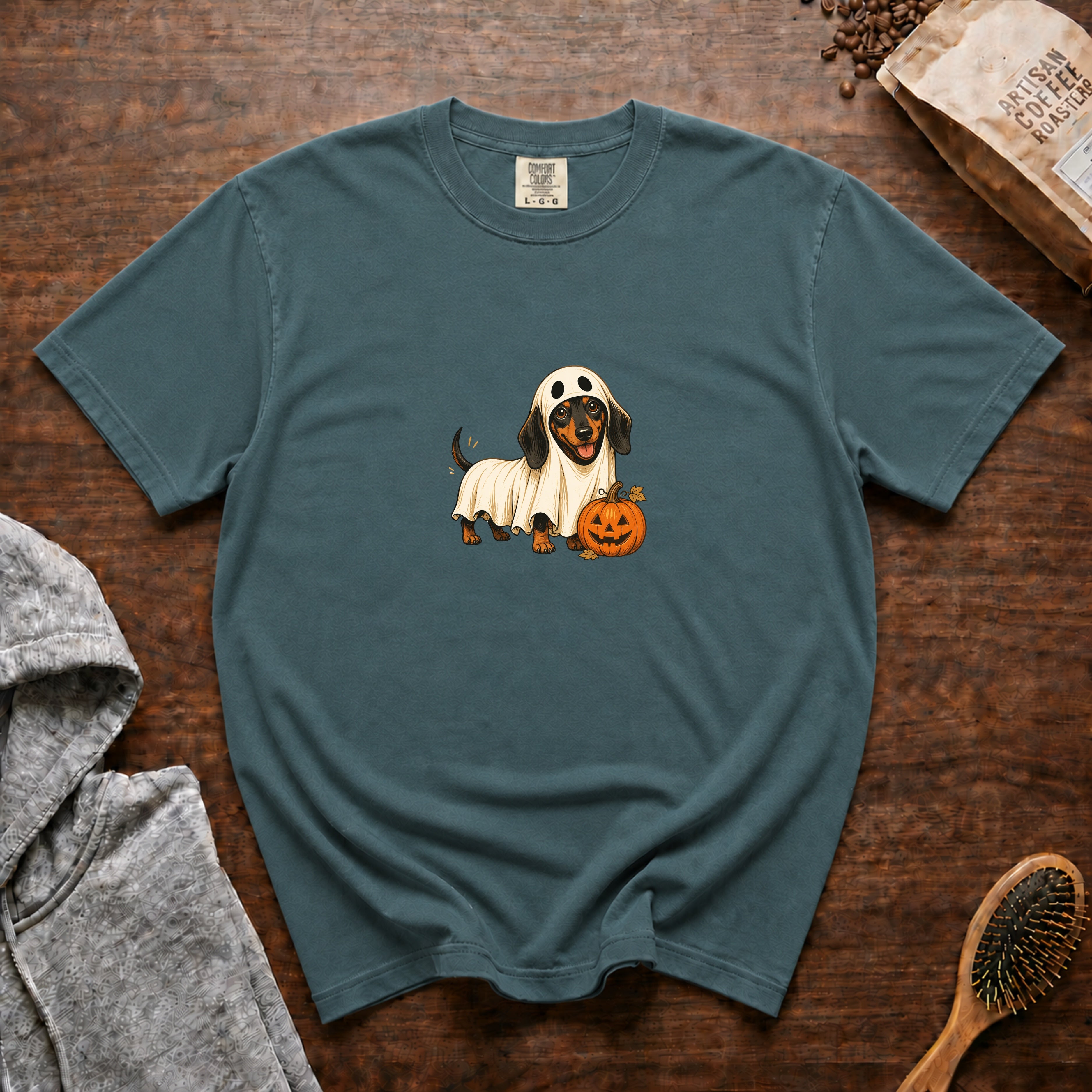 Dachshund Halloween T-Shirt — Blue Spruce