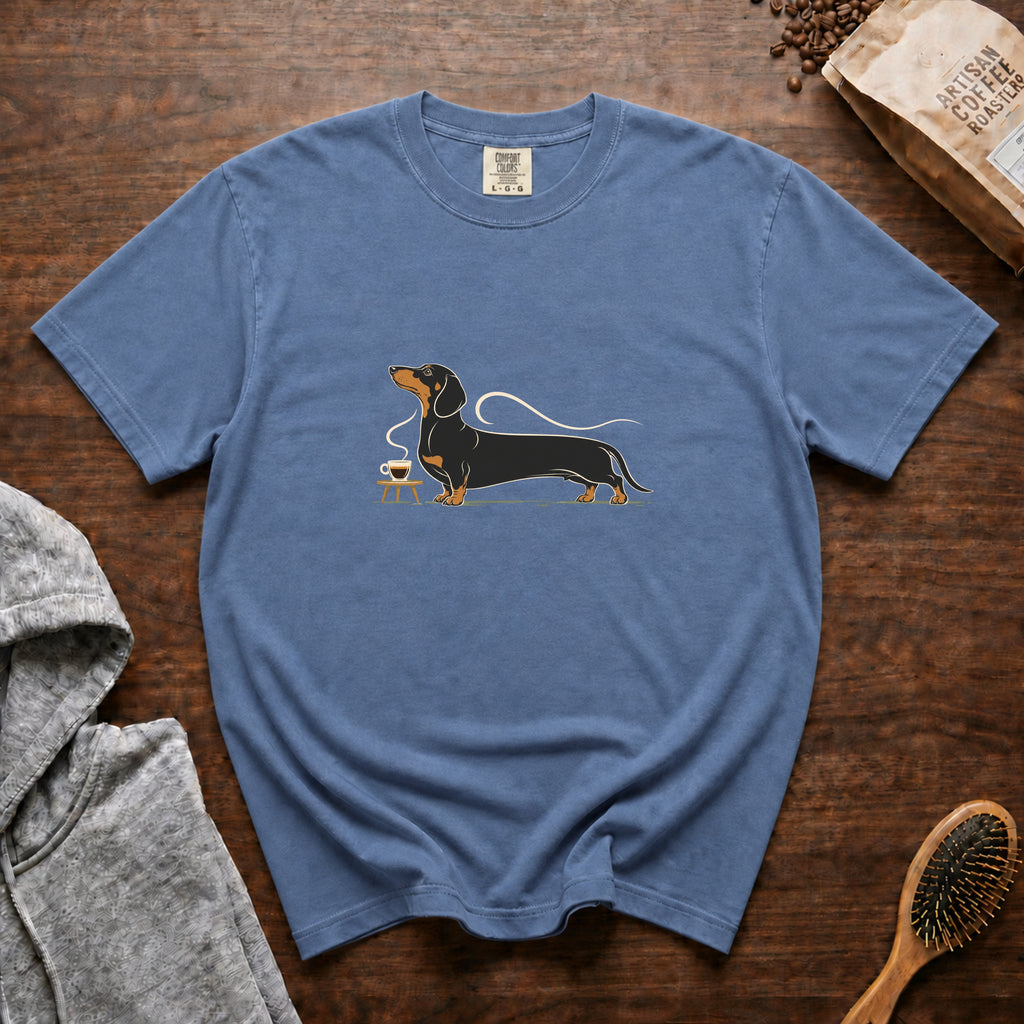 Dachshund Long Pour Espresso 1 T-Shirt — Blue Jean