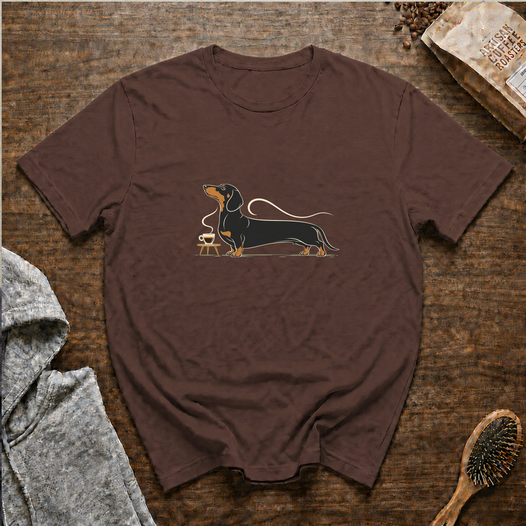 Dachshund Long Pour Espresso 1T-Shirt — Espresso