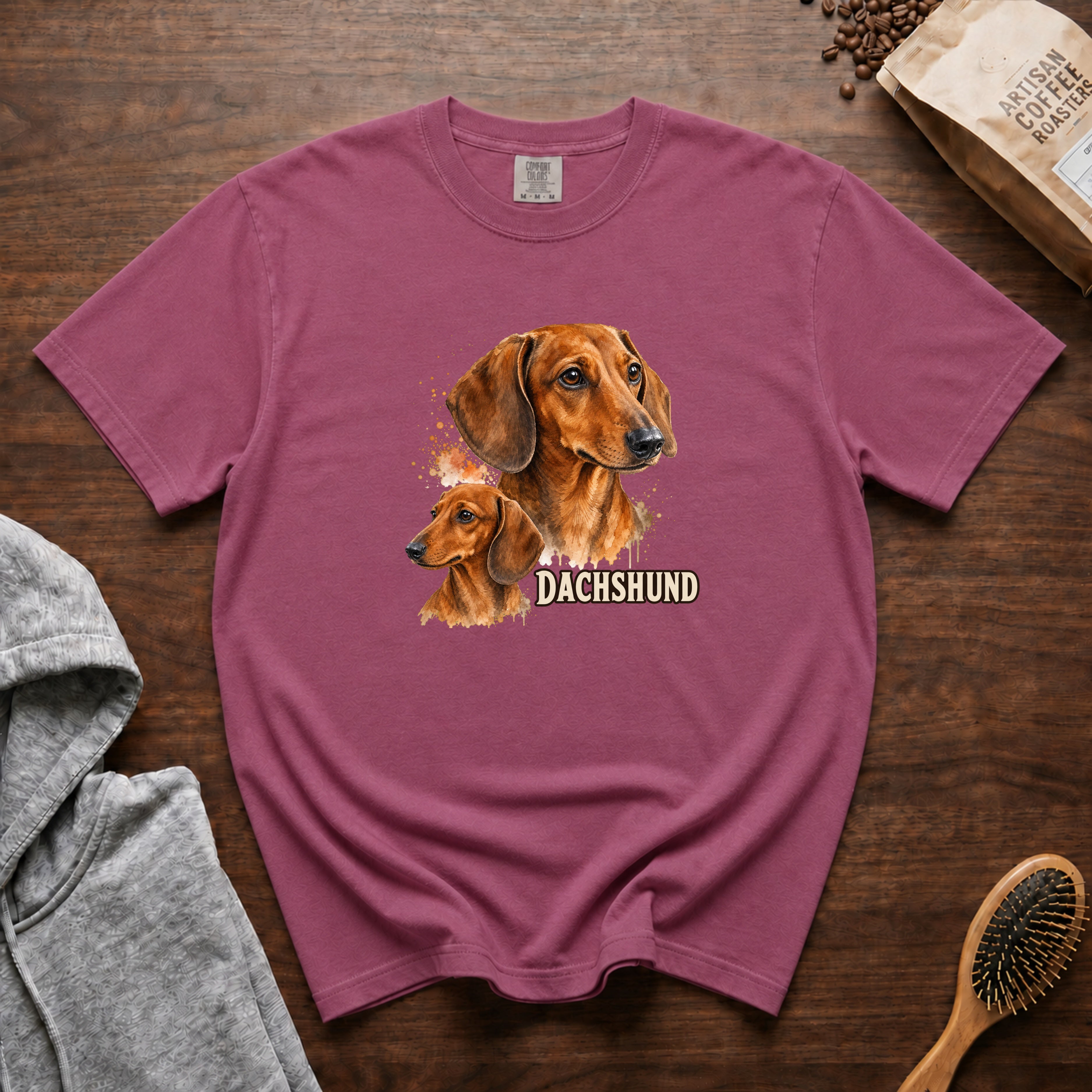 Dachshund T-Shirt — Berry
