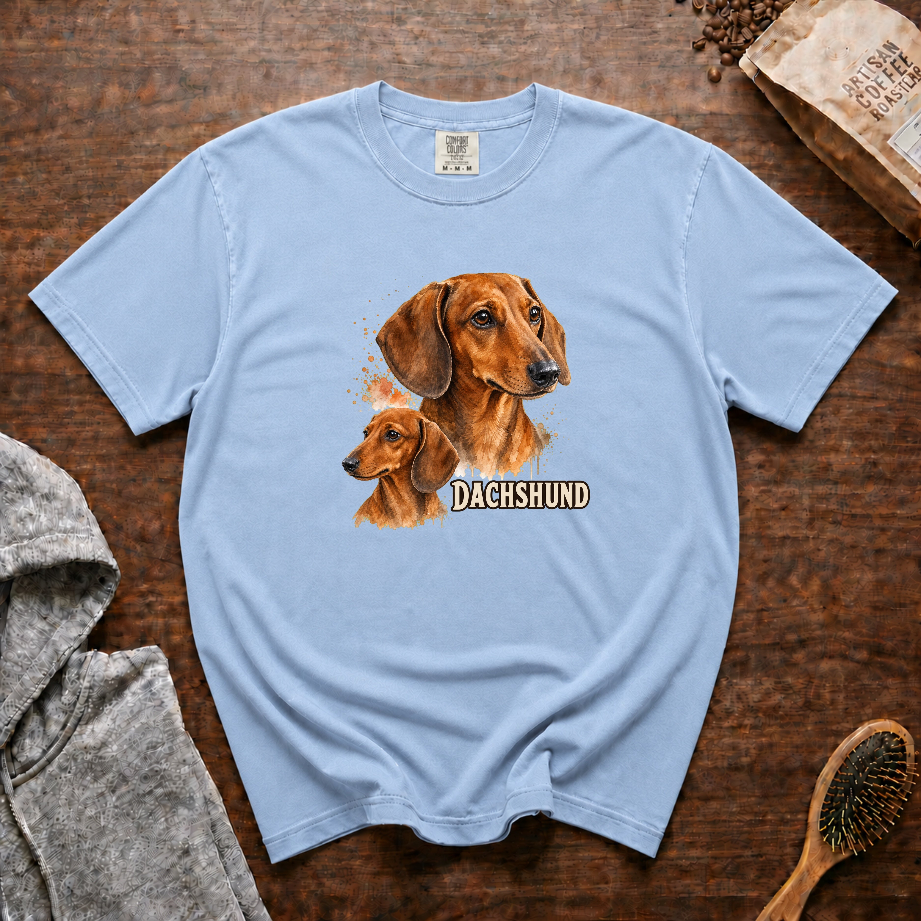 Dachshund T-Shirt — Chambray