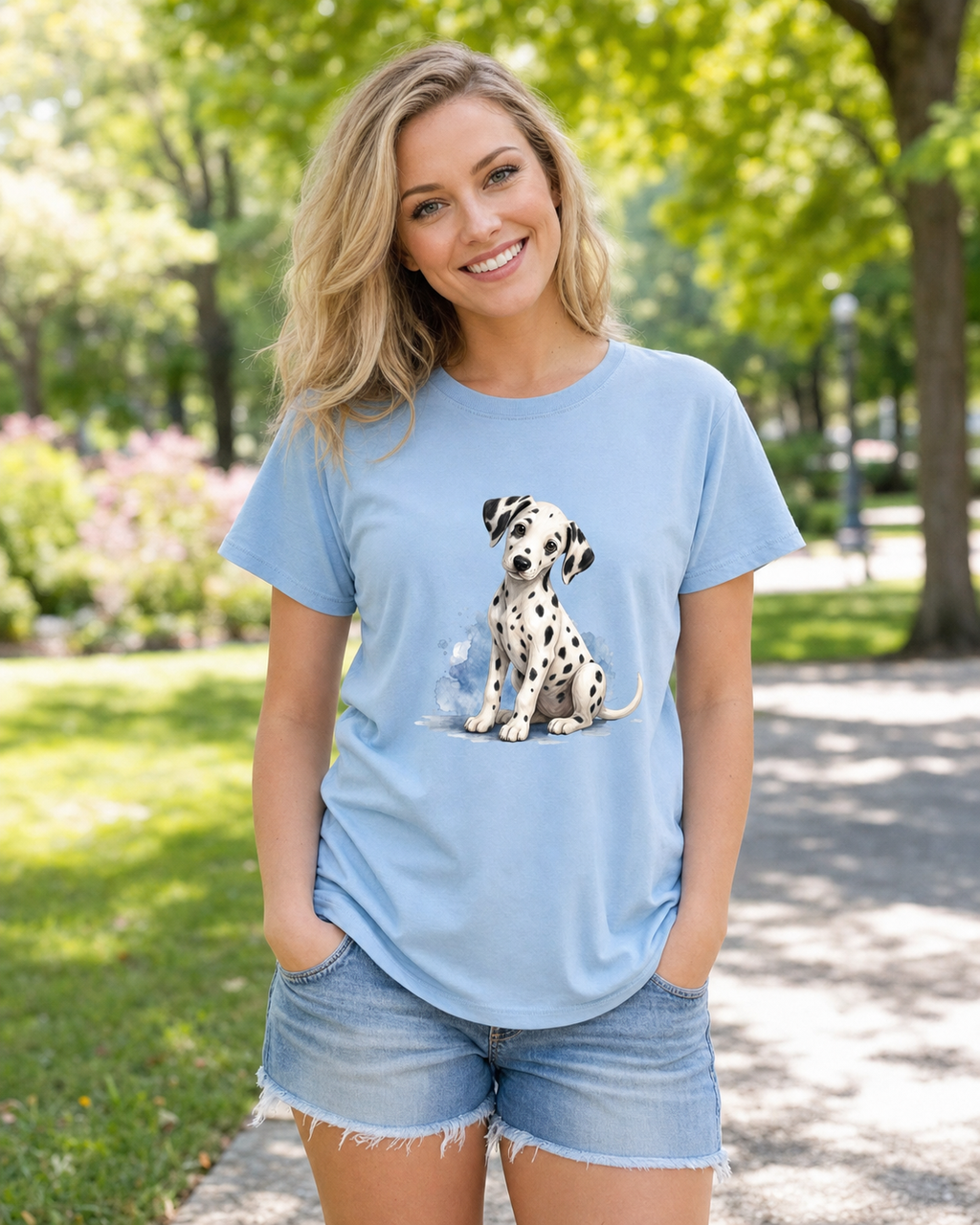 Dalmatian Curious Sit T-Shirt | Dalmatian Dog Lover Tee
