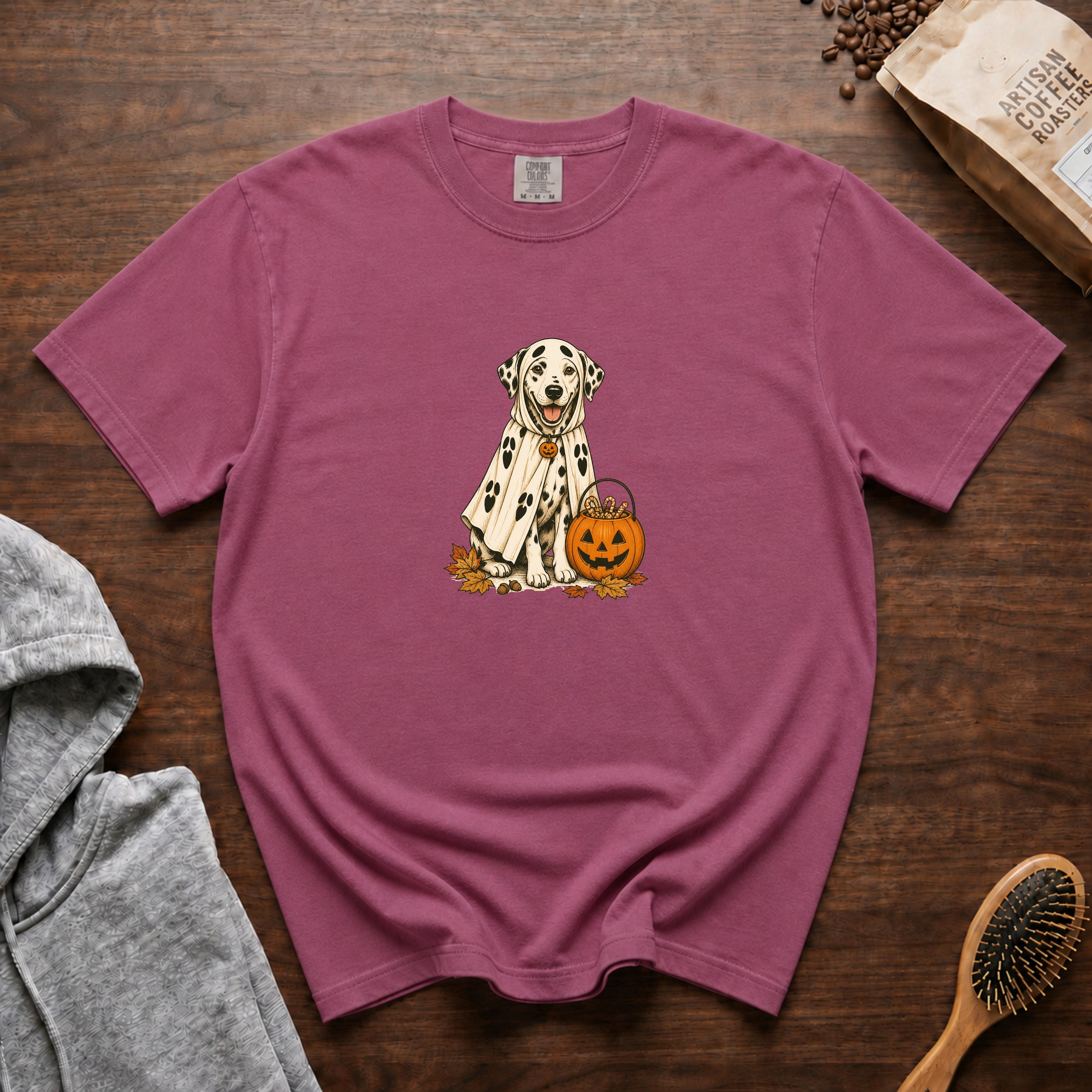 Dalmatian Halloween T-Shirt — Berry