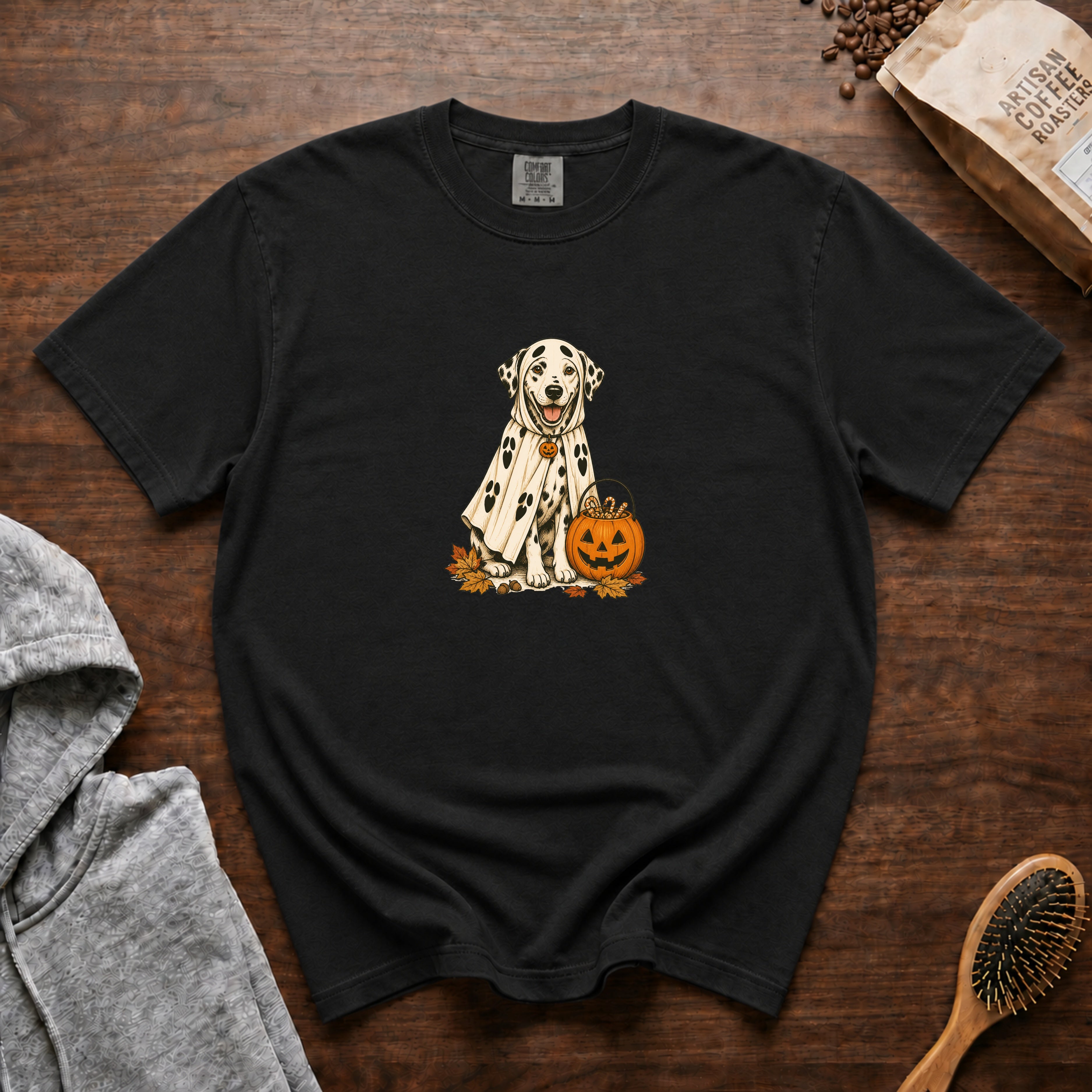 Dalmatian Halloween T-Shirt — Black