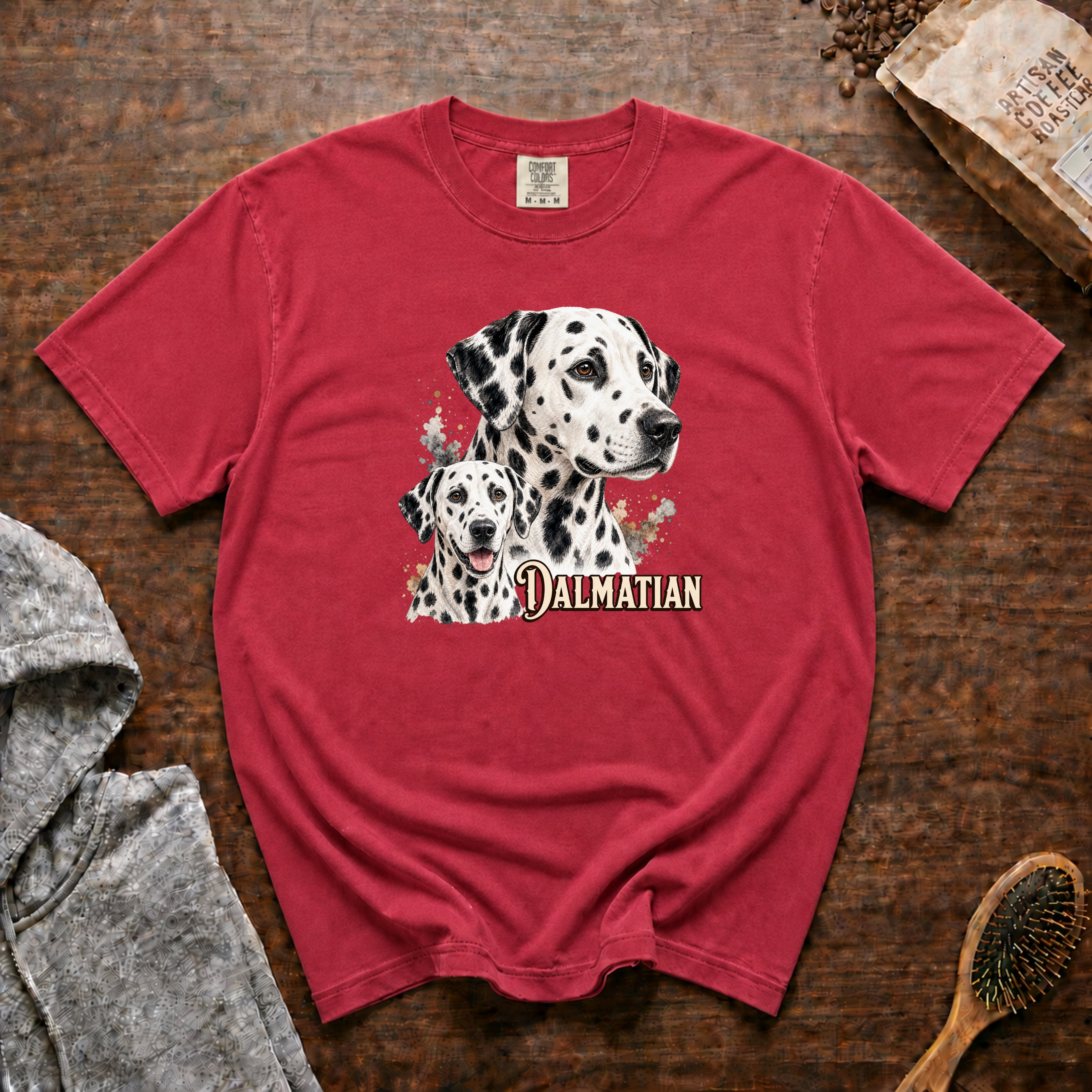 Dalmatian T-Shirt — Crimson