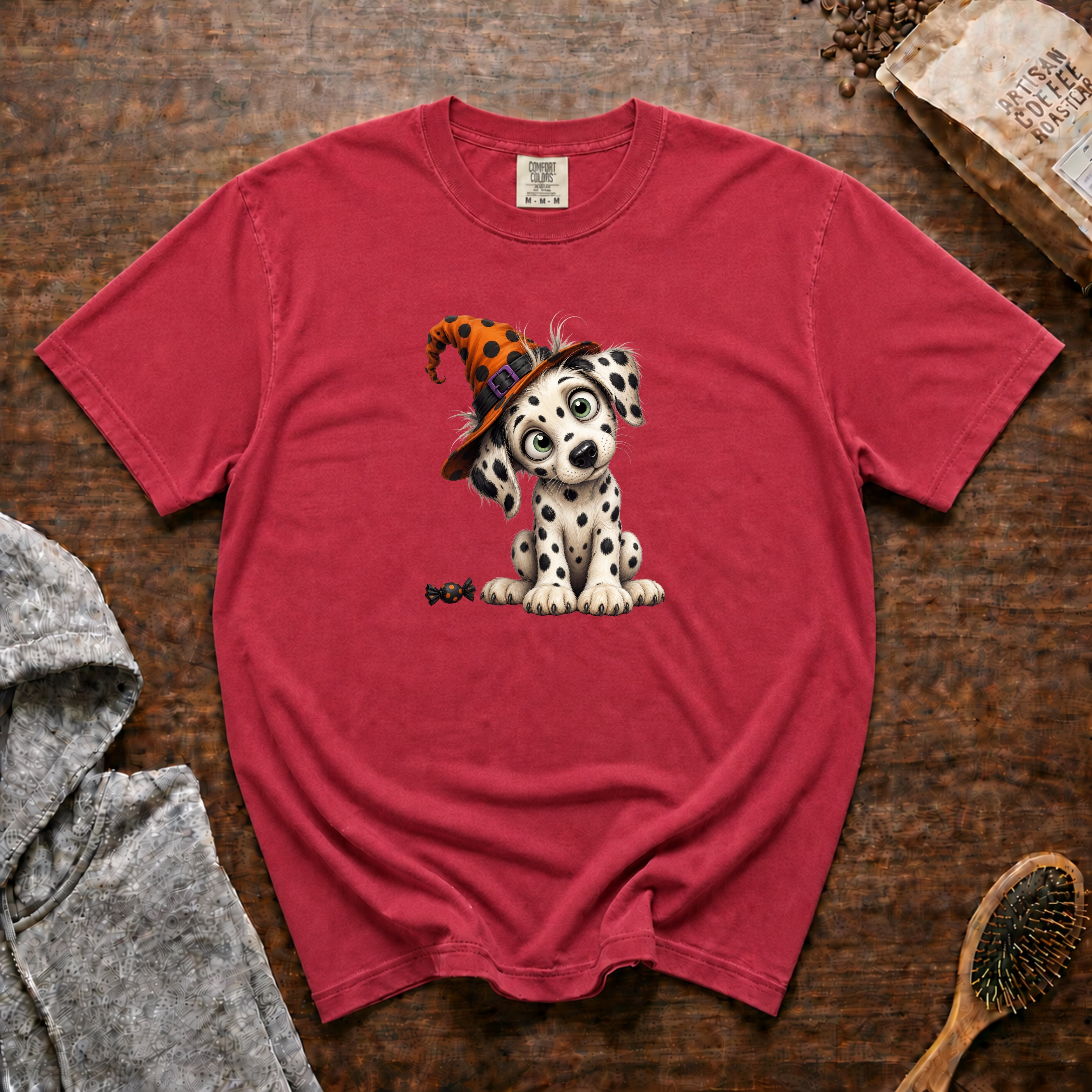 Dalmatian T-Shirt — Crimson