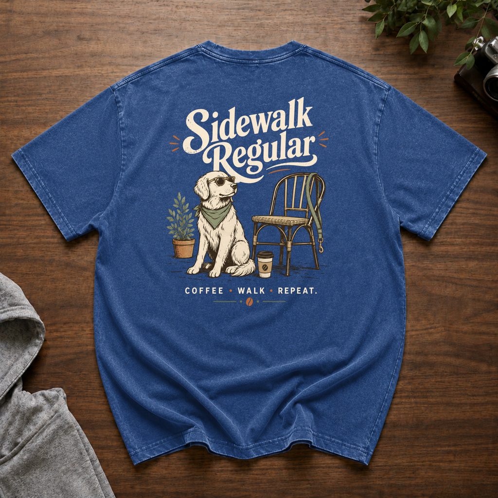 Sidewalk Regular Snow Washed Oversized Cotton T-Shirt