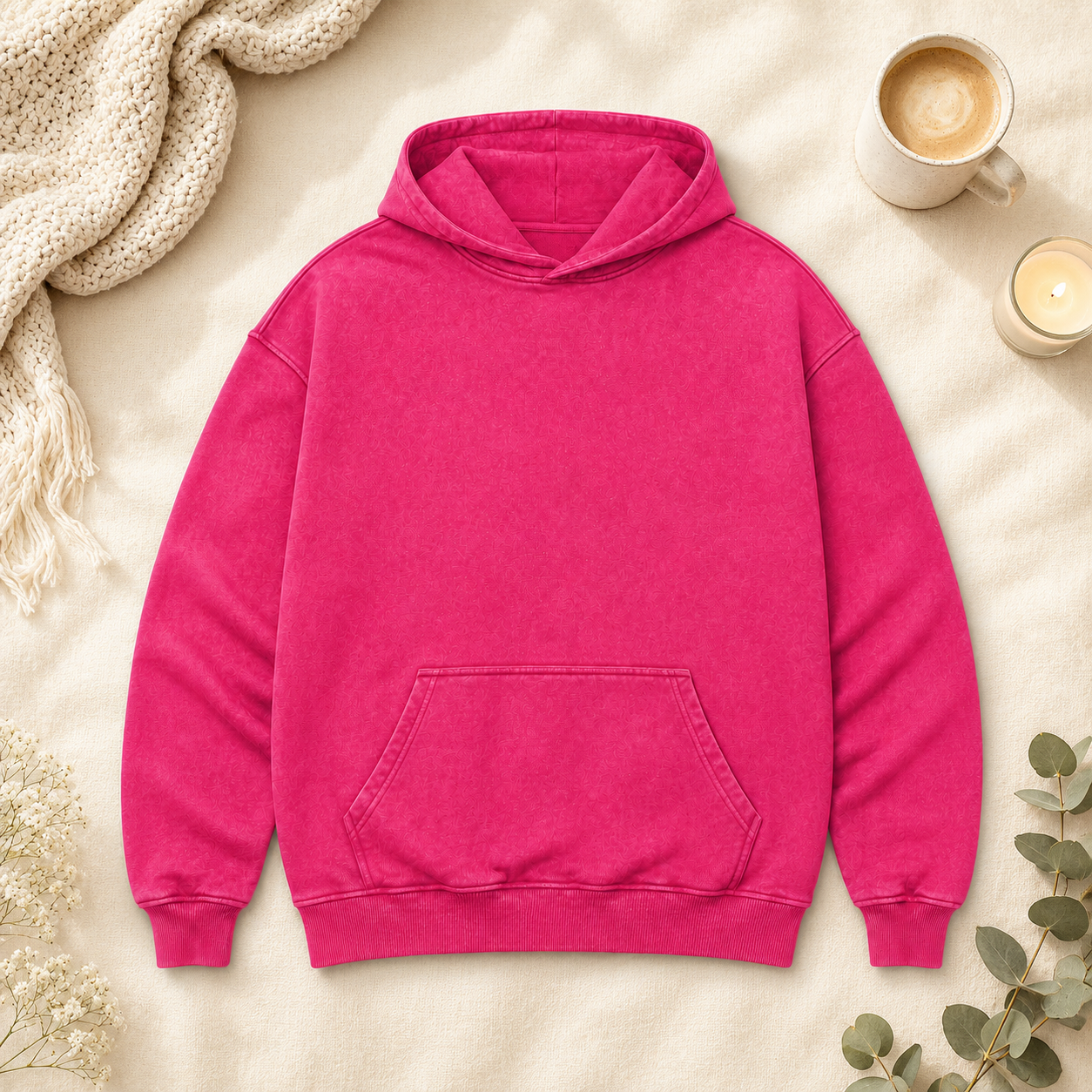 Unisex Super Heavyweight Oversized Faded Hoodie 440GSM
