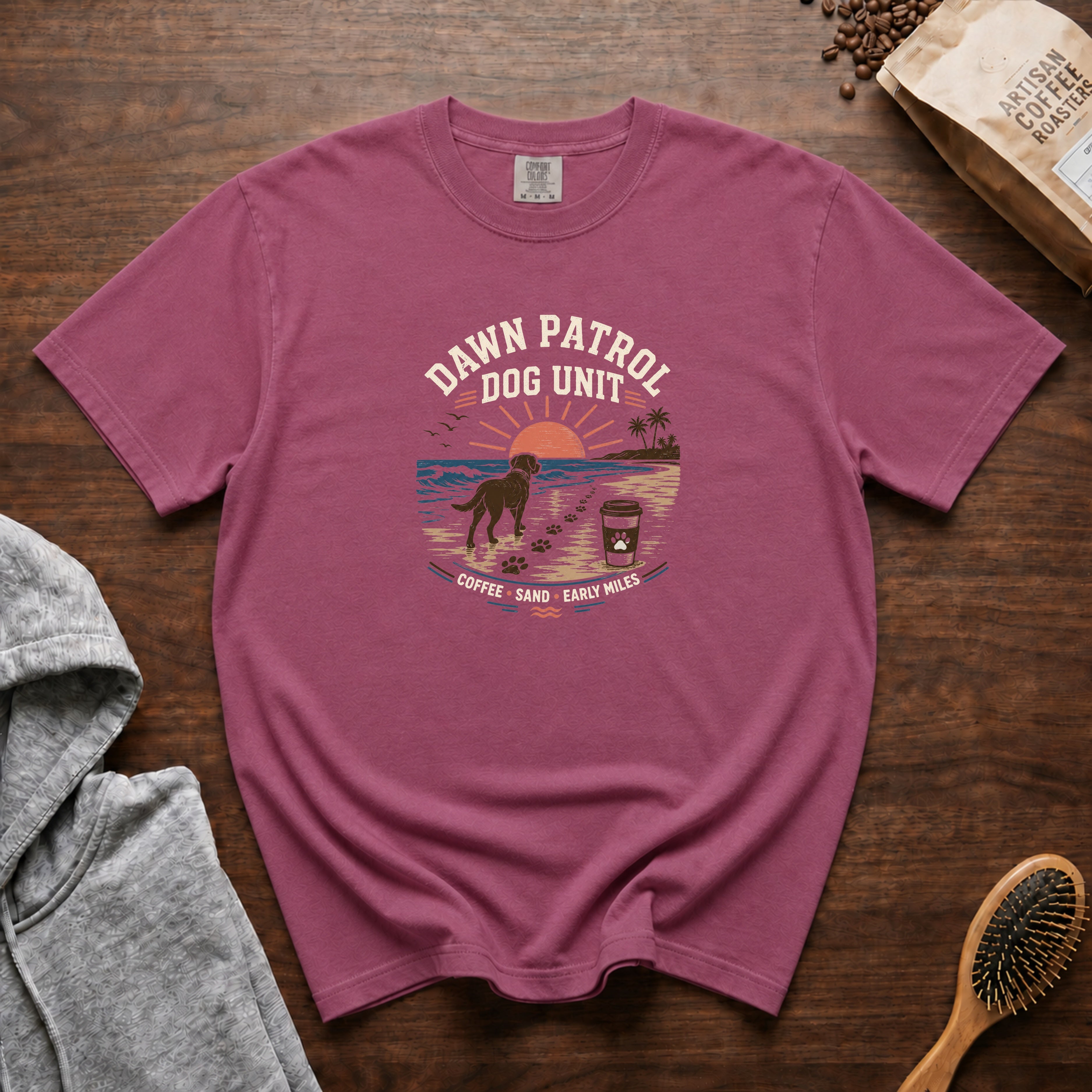 Dawn Patrol Dog Unit 1 T-Shirt — Berry