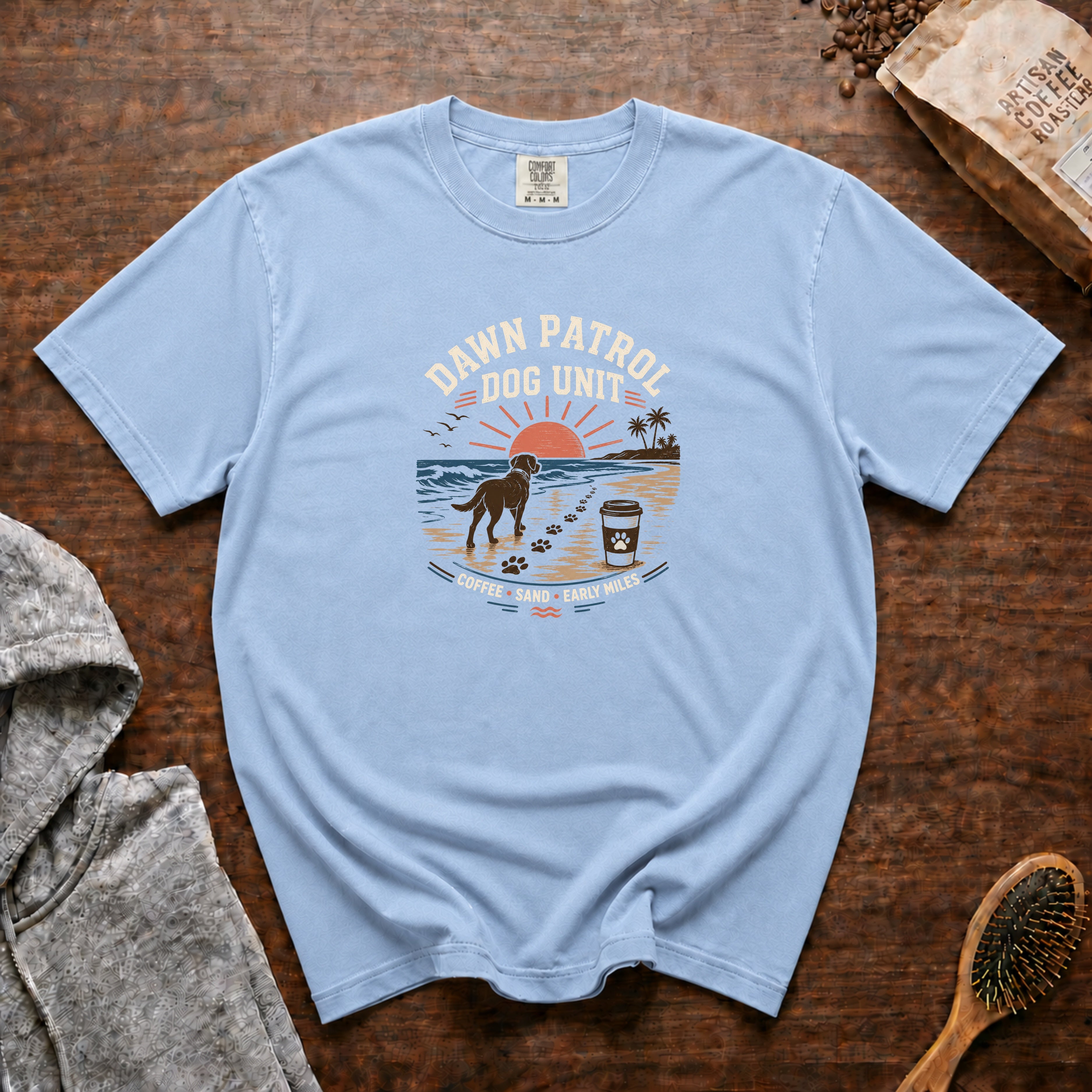 Dawn Patrol Dog Unit 1 T-Shirt — Chambray