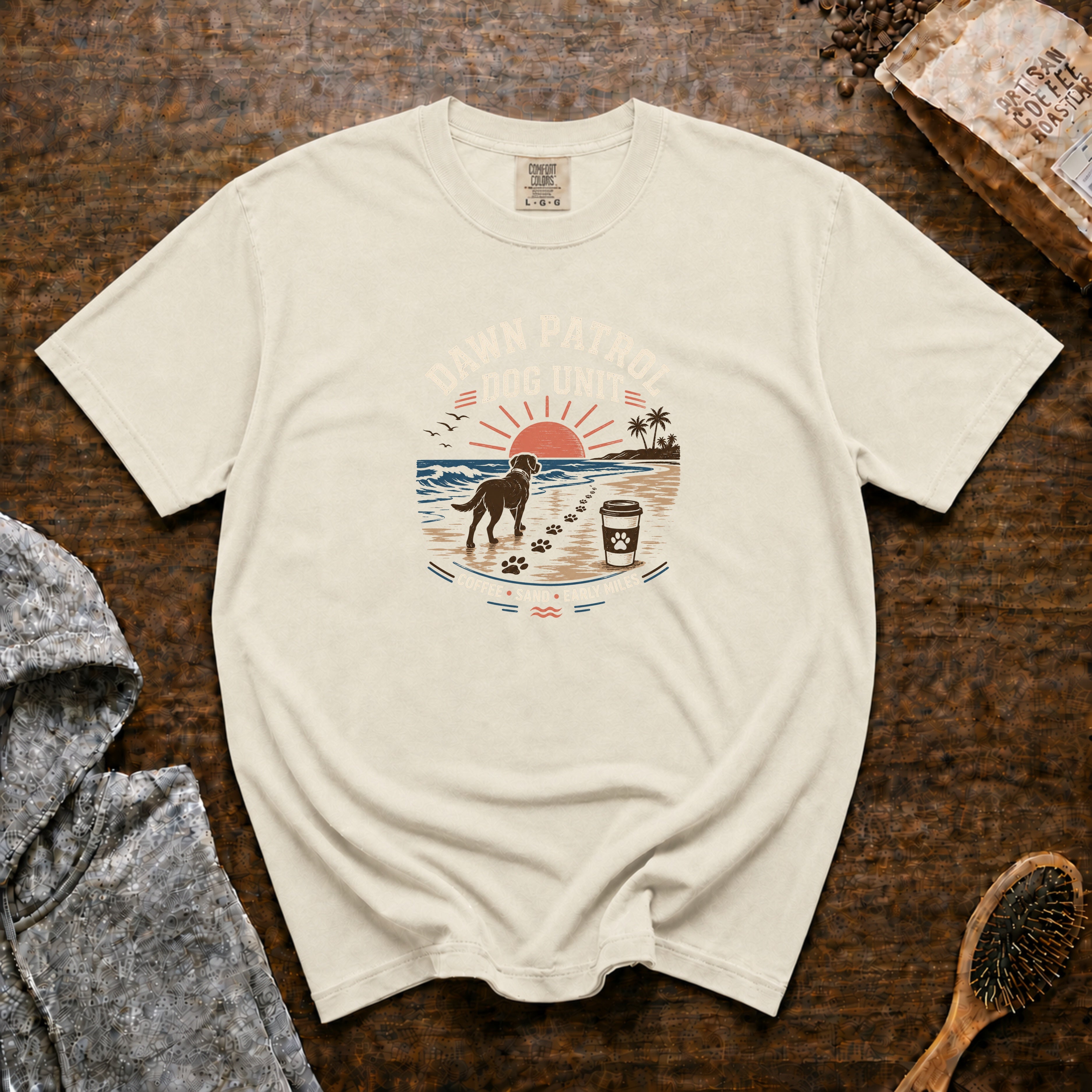 Dawn Patrol Dog Unit 1 T-Shirt — Ivory