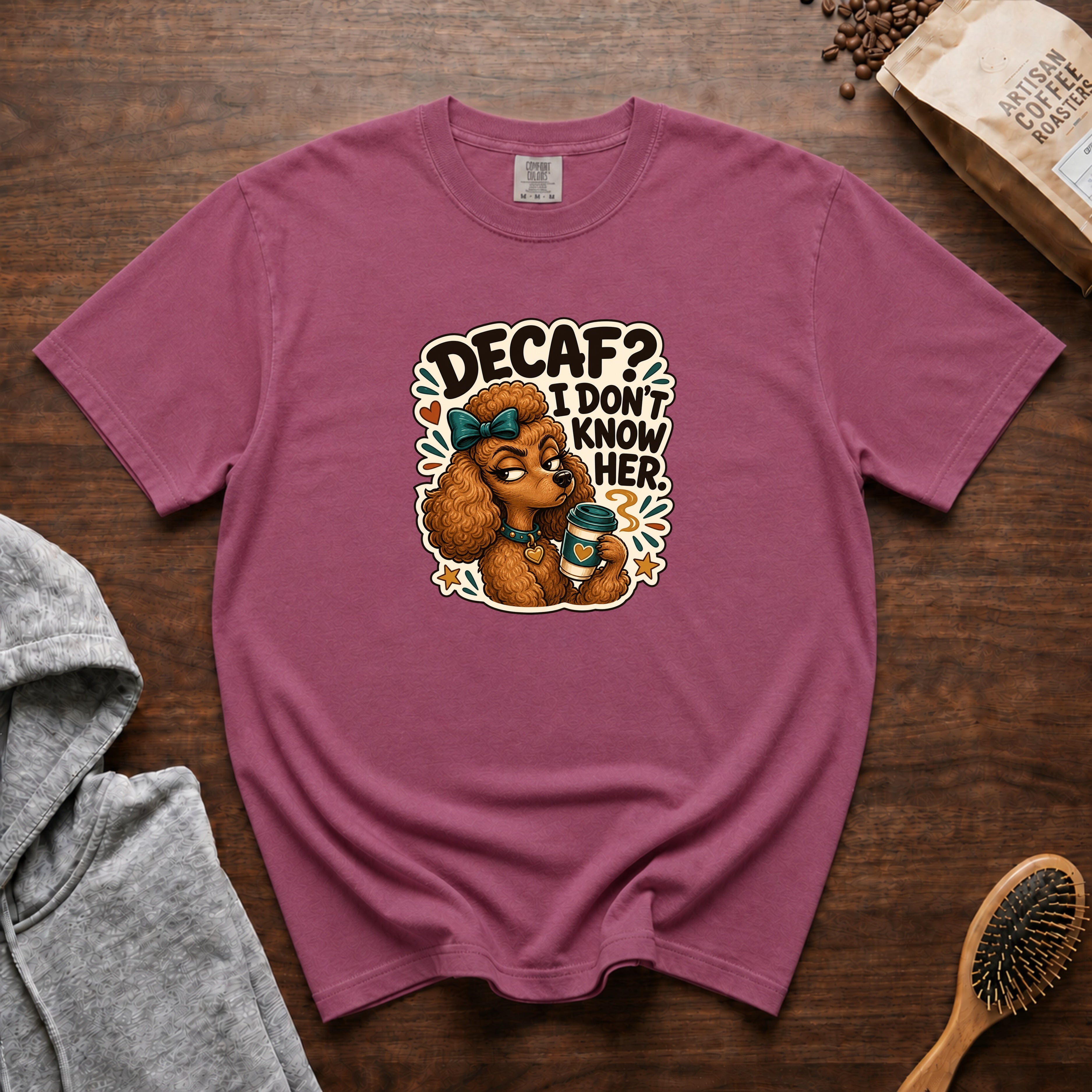 Decaf I Don'T Know Her T-Shirt — Berry