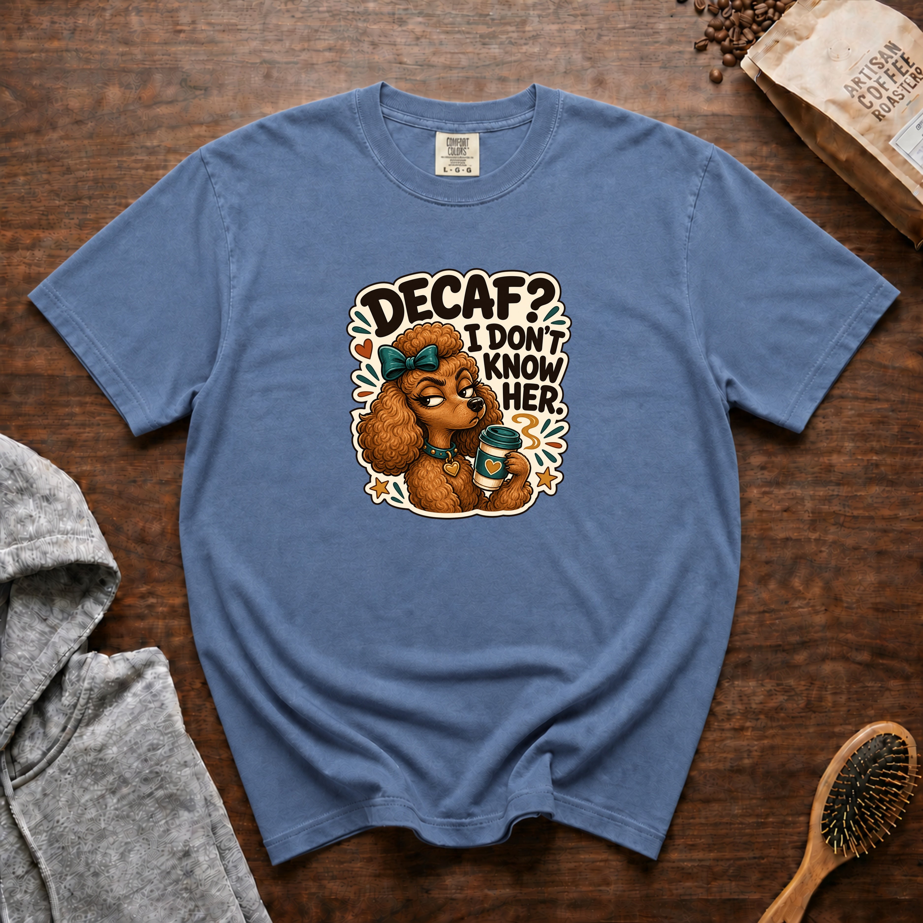 Decaf I Don'T Know Her T-Shirt — Blue Jean