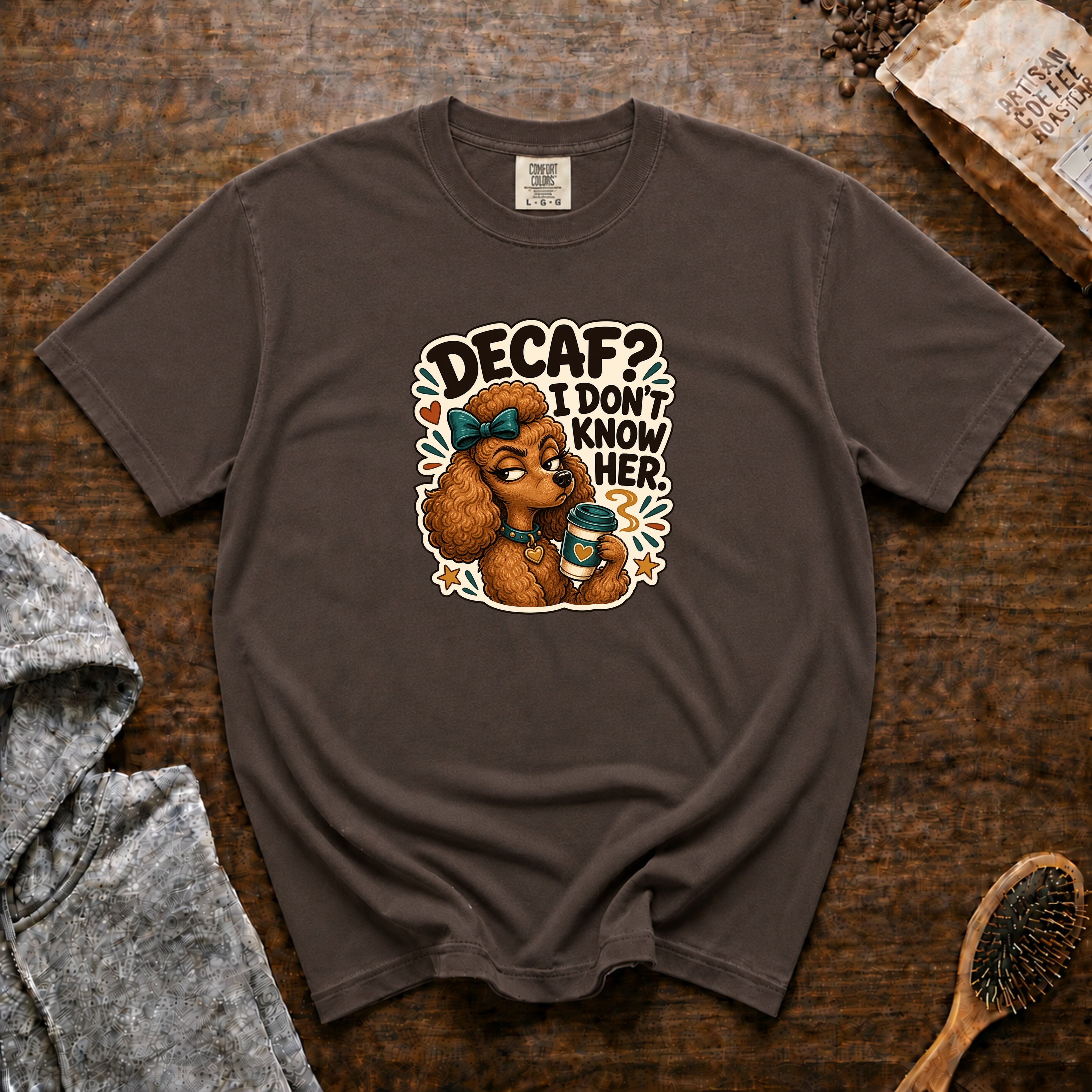 Decaf I Don'T Know Her T-Shirt — Espresso