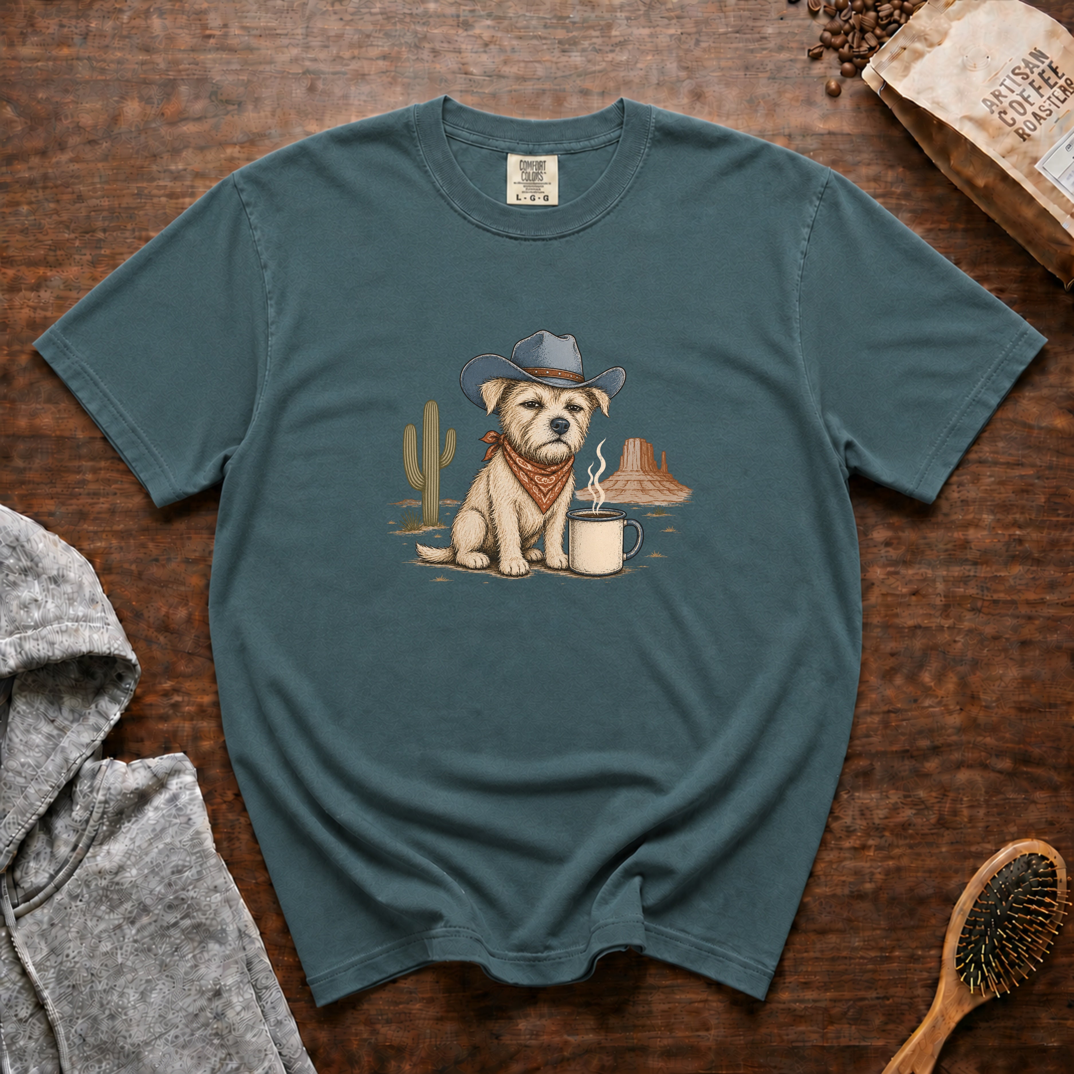 Desert Morning T-Shirt — Blue Spruce