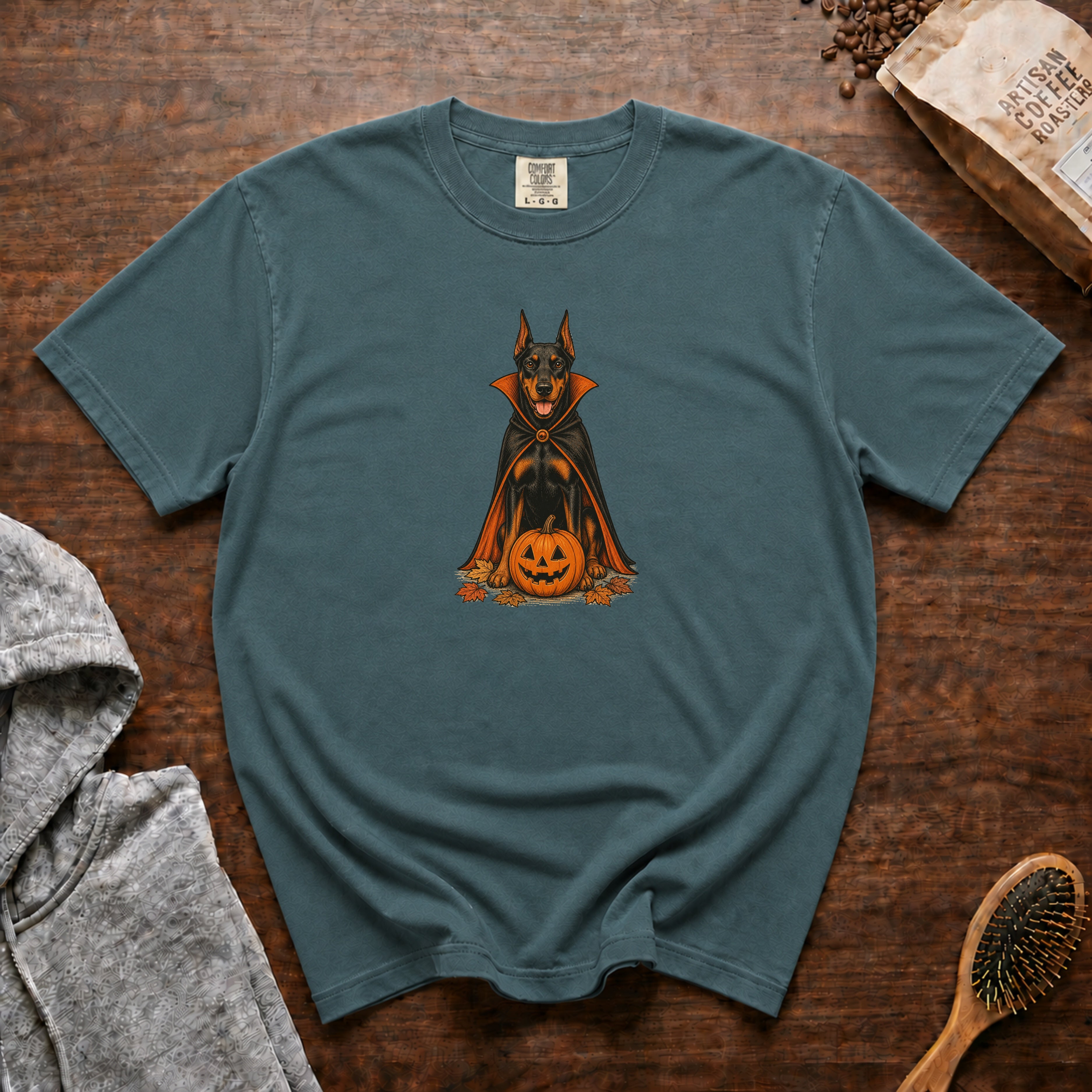 Doberman Pinscher Halloween T-Shirt — Blue Spruce