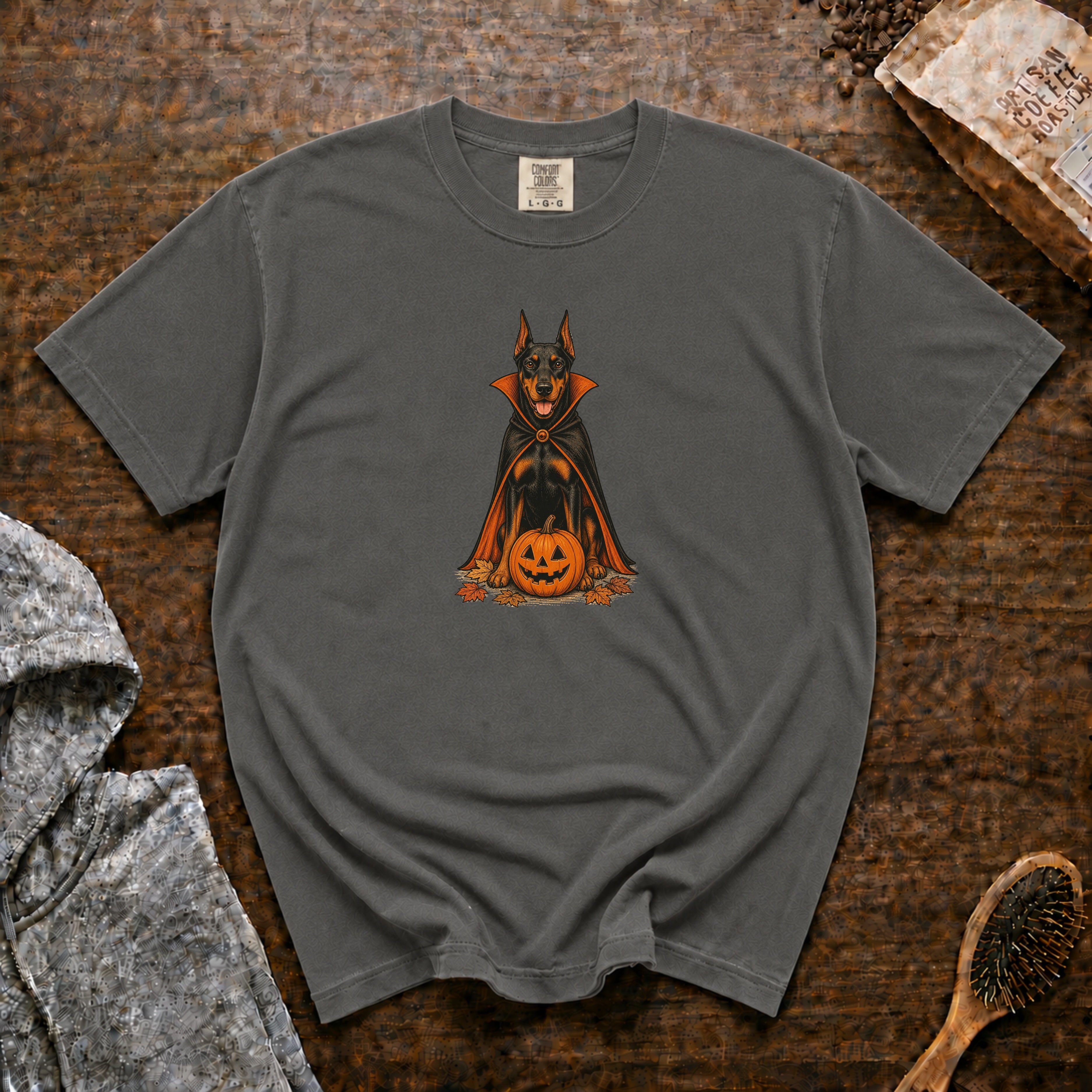Doberman Pinscher Halloween T-Shirt — Pepper
