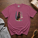 Doberman Pinscher Night Watch Espresso 1 T-Shirt — Berry
