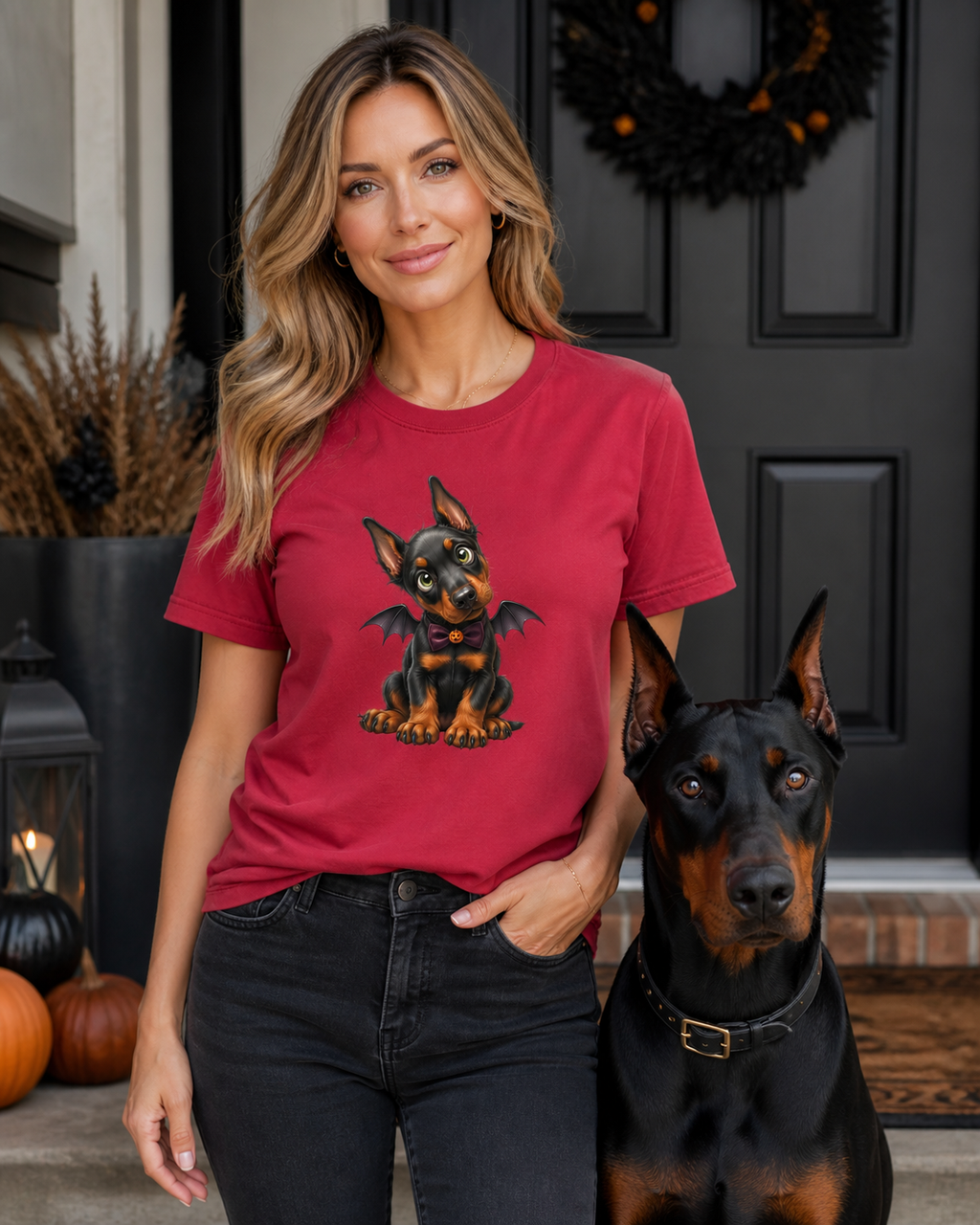 Halloween Doberman Pinscher T-Shirt