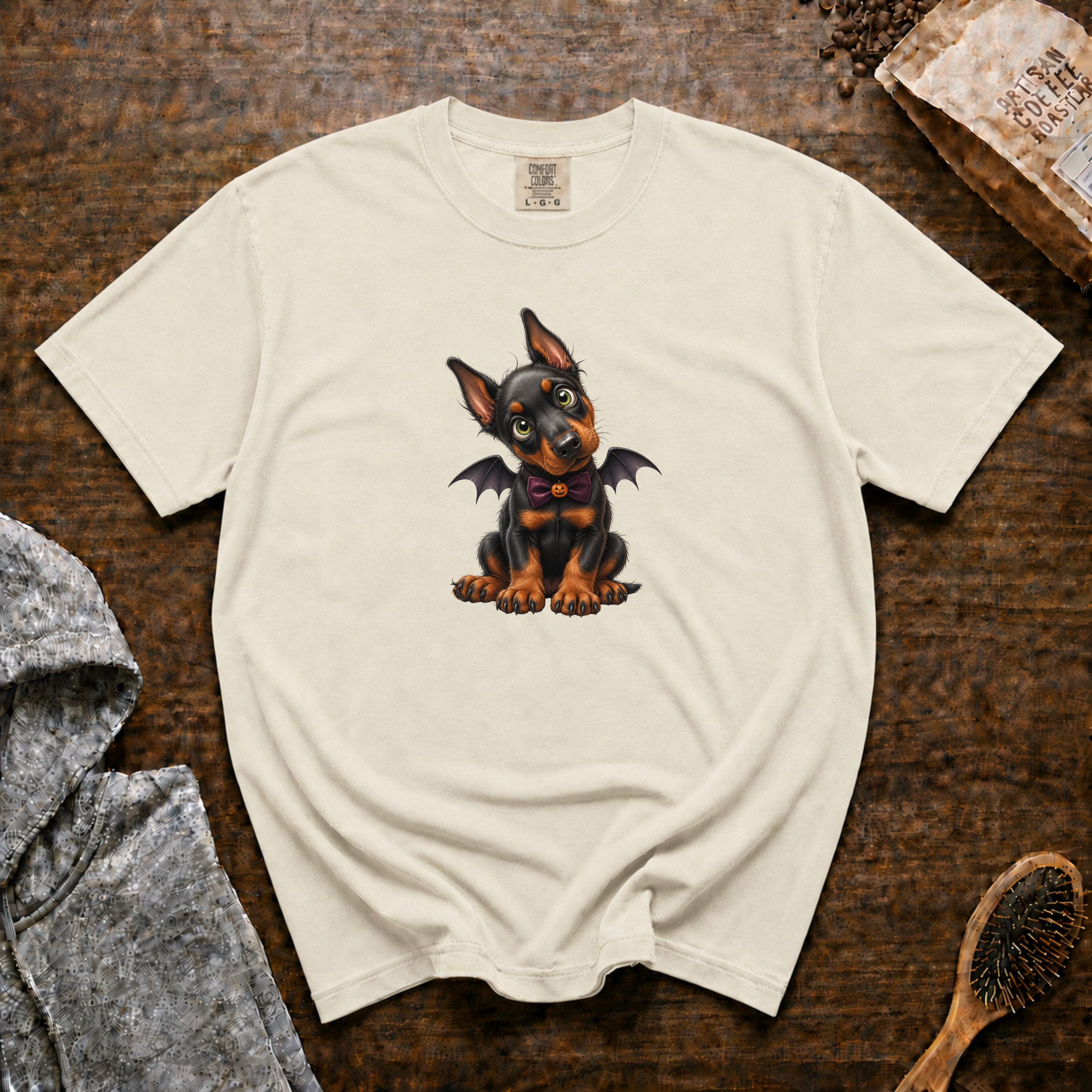 Doberman Pinscher T-Shirt — Ivory