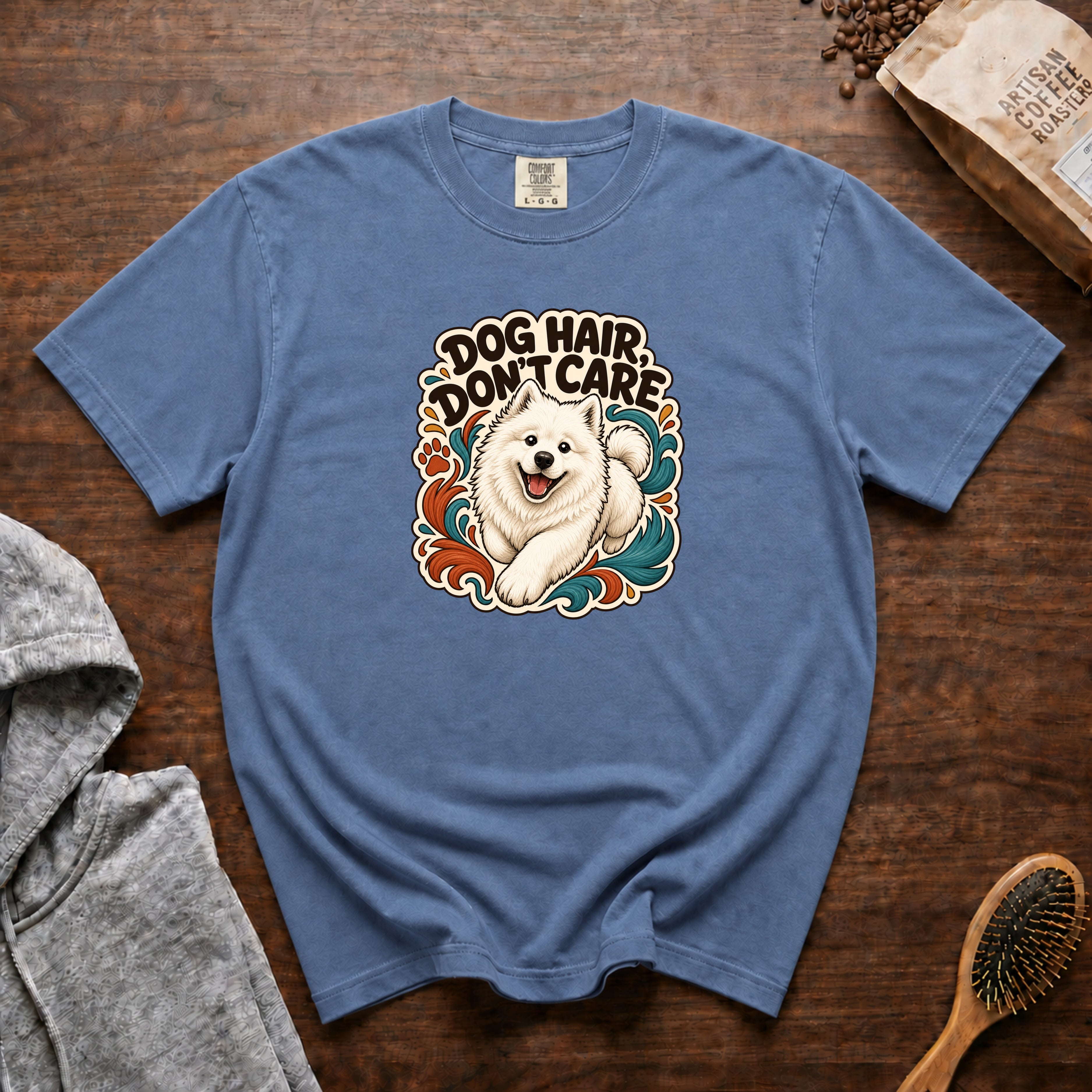 Dog Hair Don'T Care T-Shirt — Blue Jean