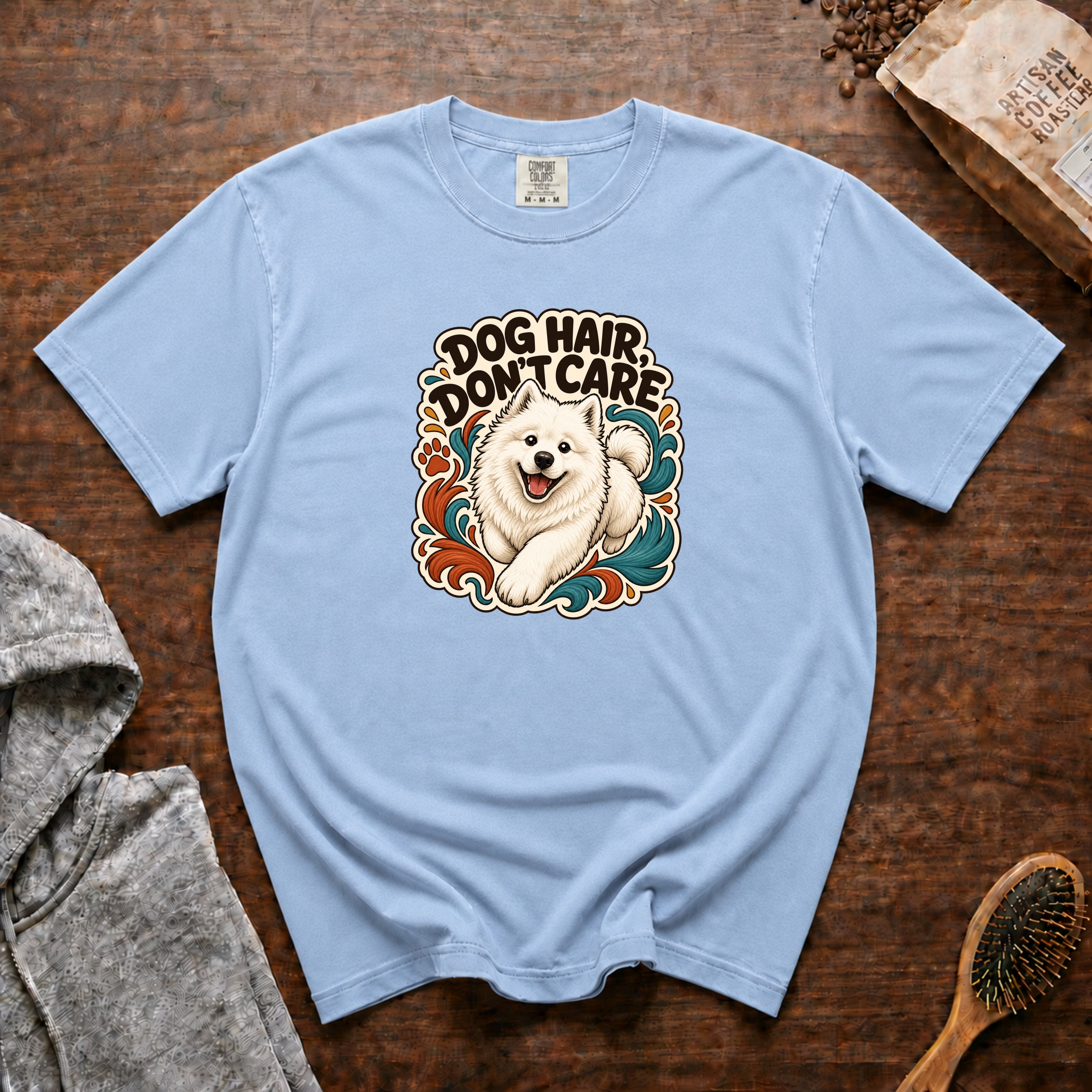 Dog Hair Don'T Care T-Shirt — Chambray