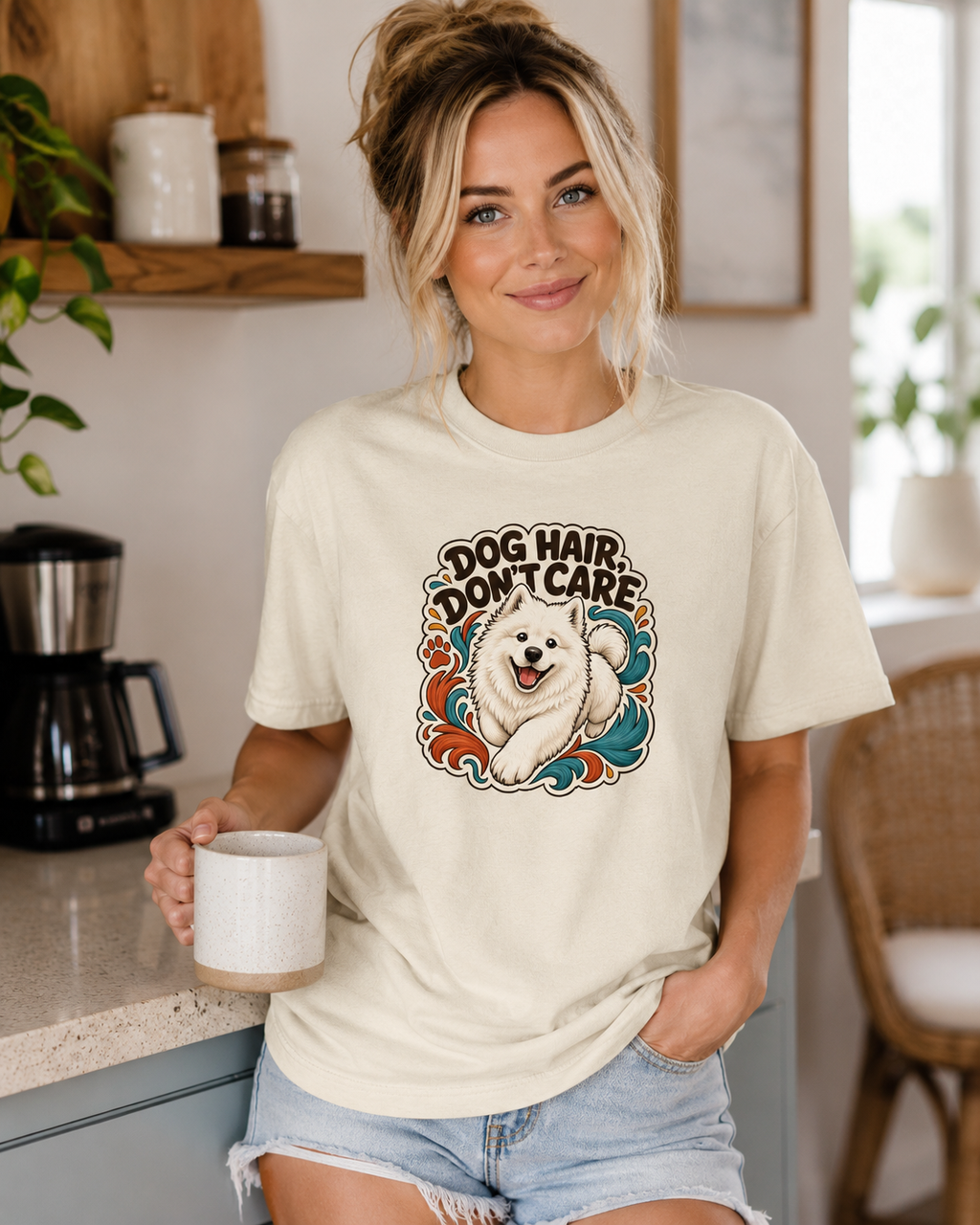 Dog Hair Don't Care T-Shirt | Funny Dog Lover Tee
