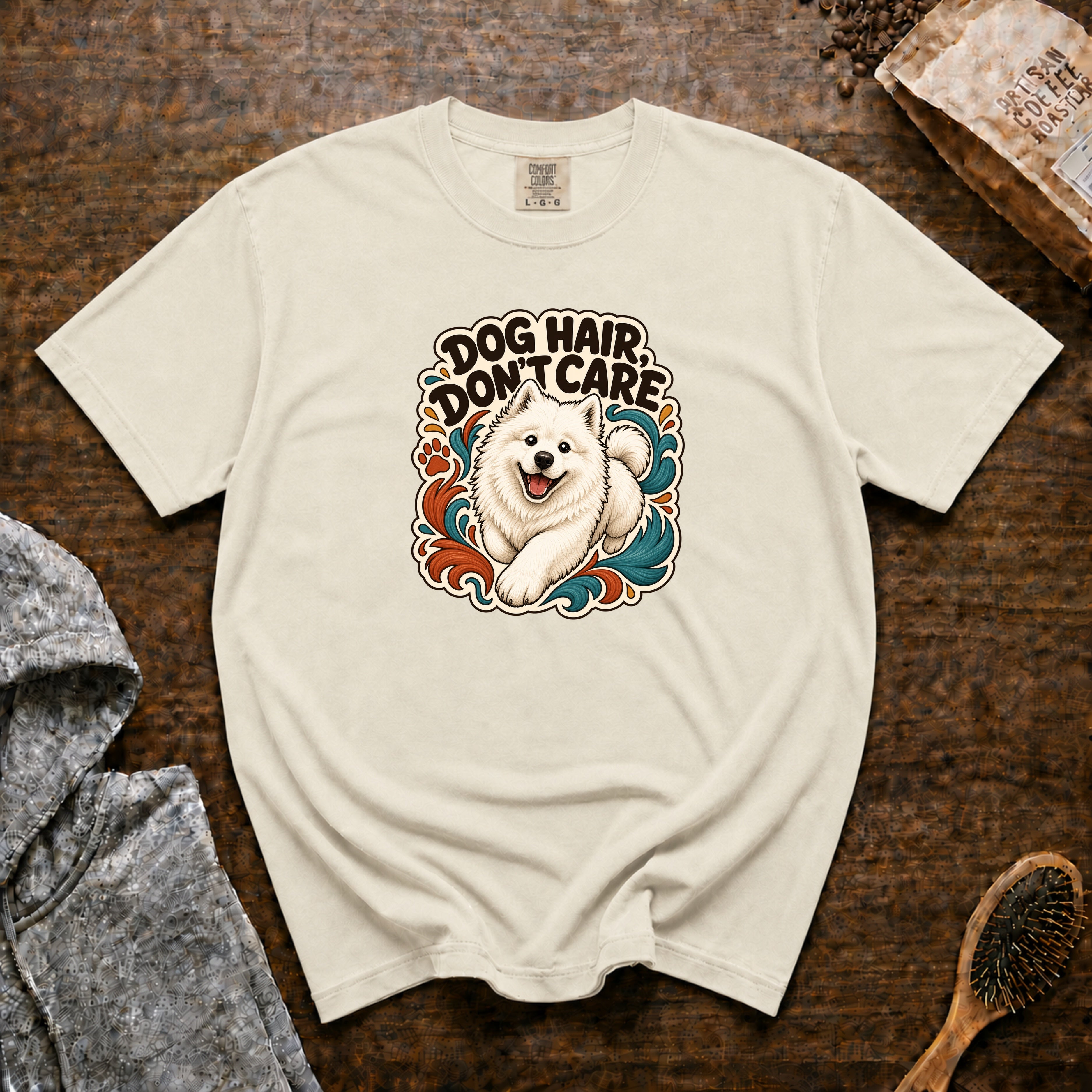 Dog Hair Don'T Care T-Shirt — Ivory