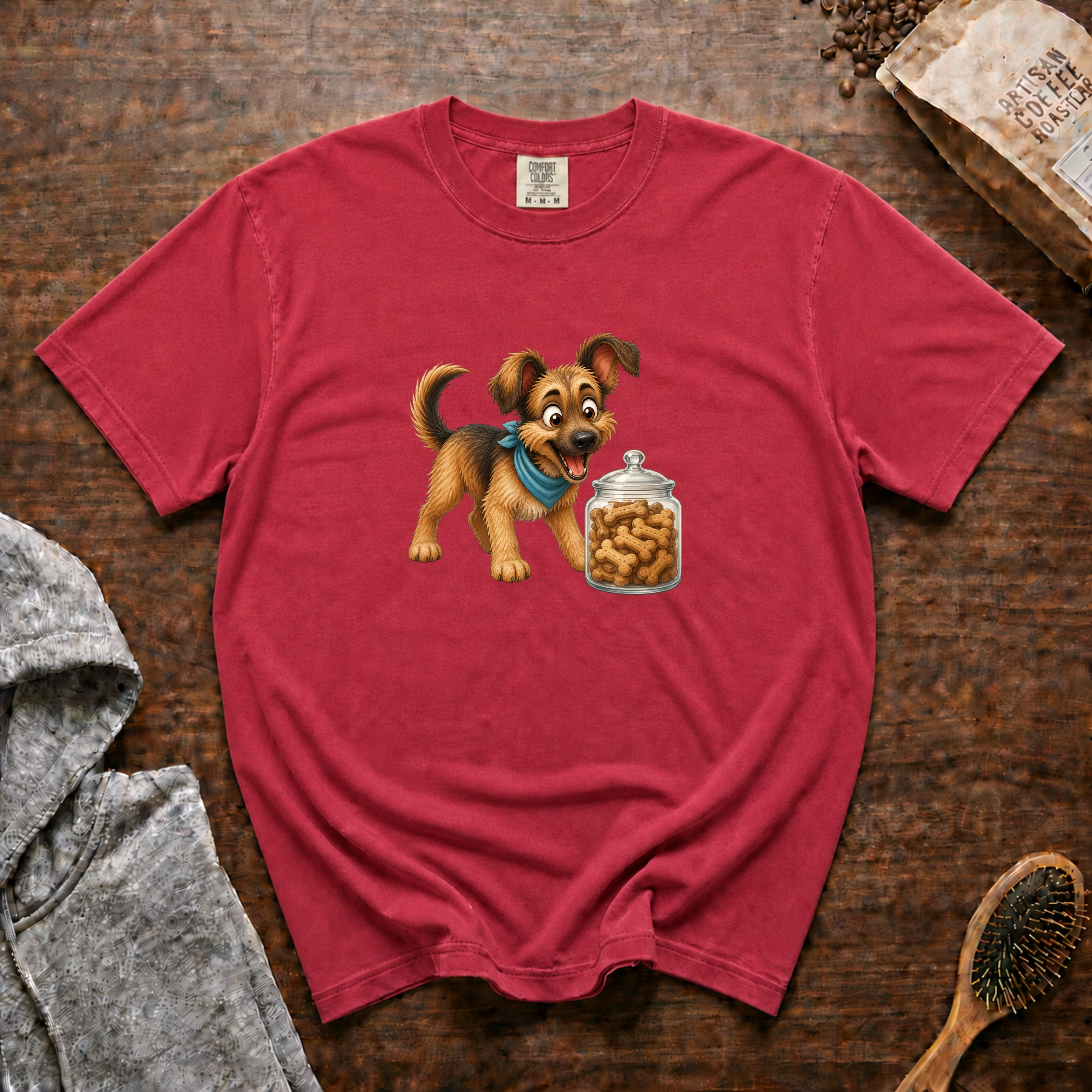 Doggy Treats T-Shirt — Crimson