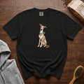 Elegant Greyhound T-Shirt — Black