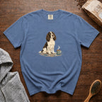 English Springer Spaniel Rain Porch Roast T-Shirt — Blue Jean