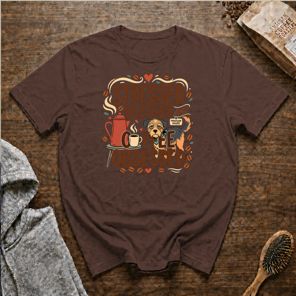 Stressed Blessed and Coffee Obsessed T-Shirt