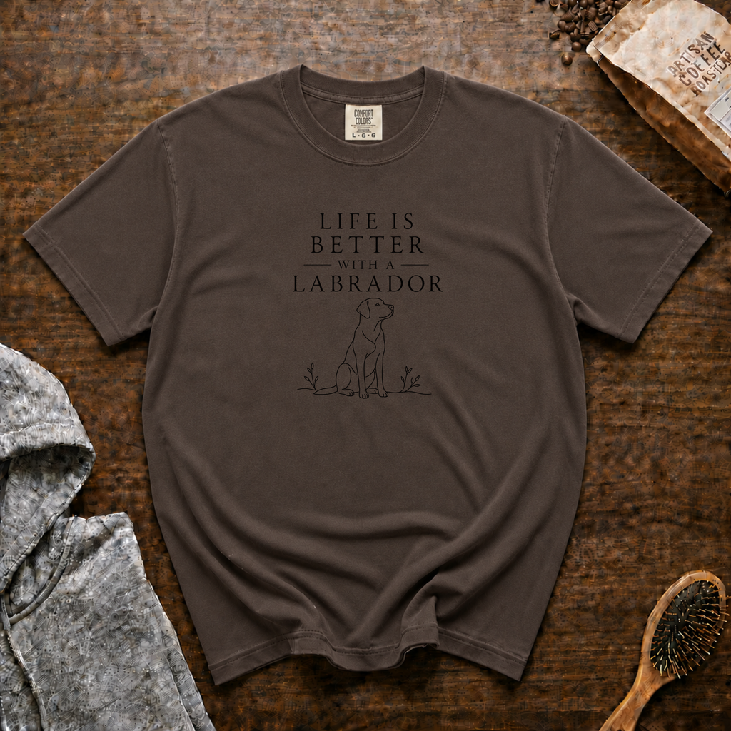 Life Is Better With A Labrador T-Shirt | Lab Dog Lover Tee