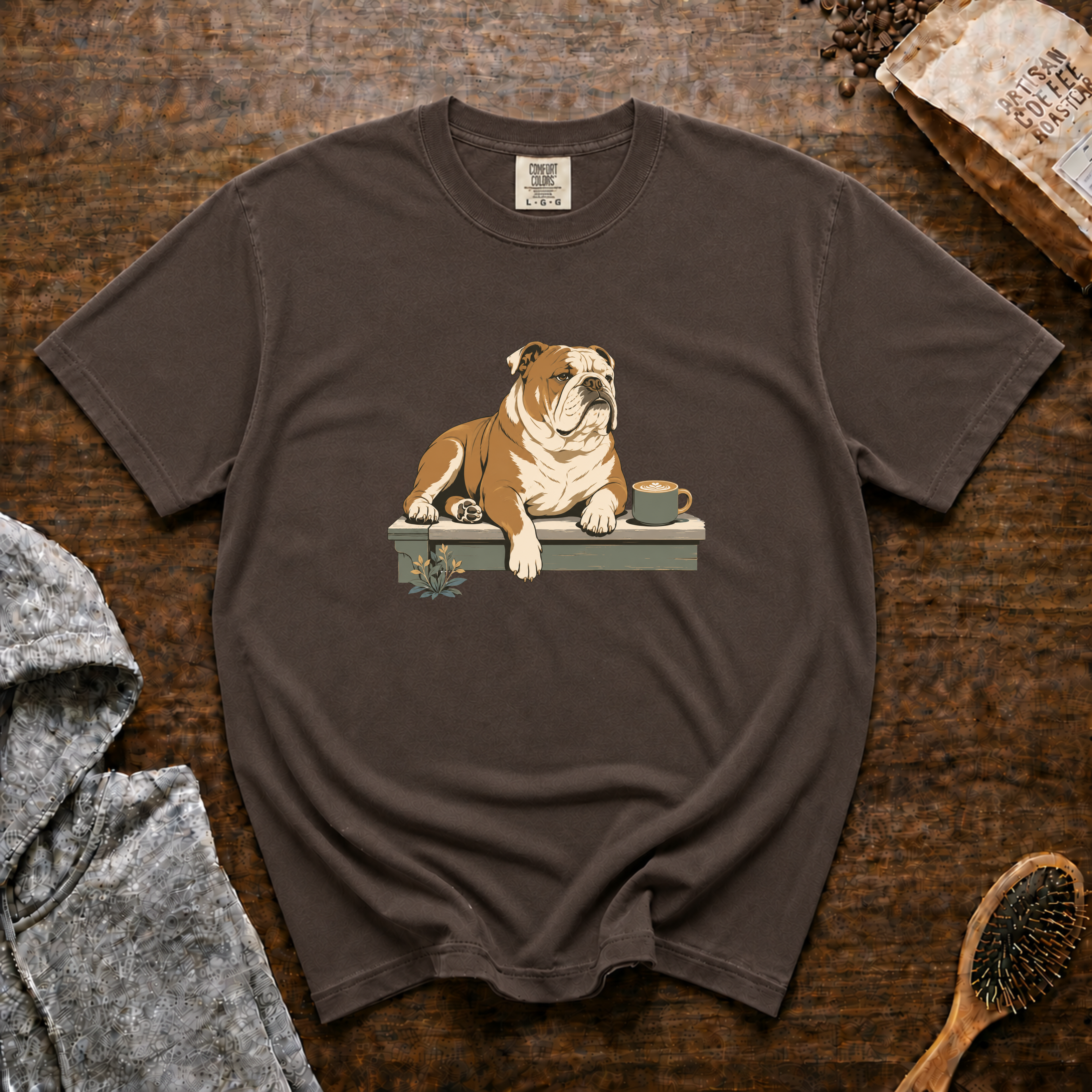 Bulldog Slow Sip House Roast T-Shirt | Bulldog Coffee Tee