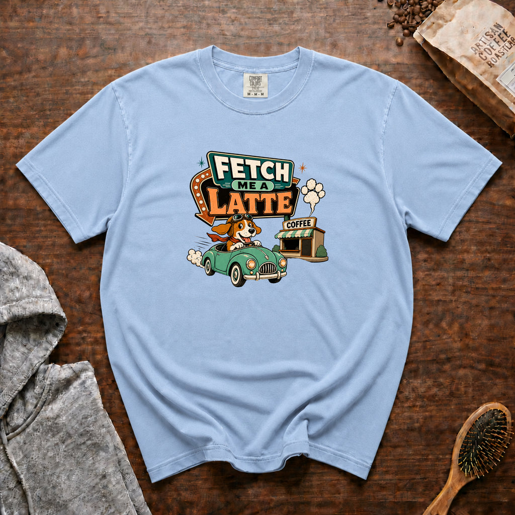 Fetch Me A Latte T-Shirt — Chambray