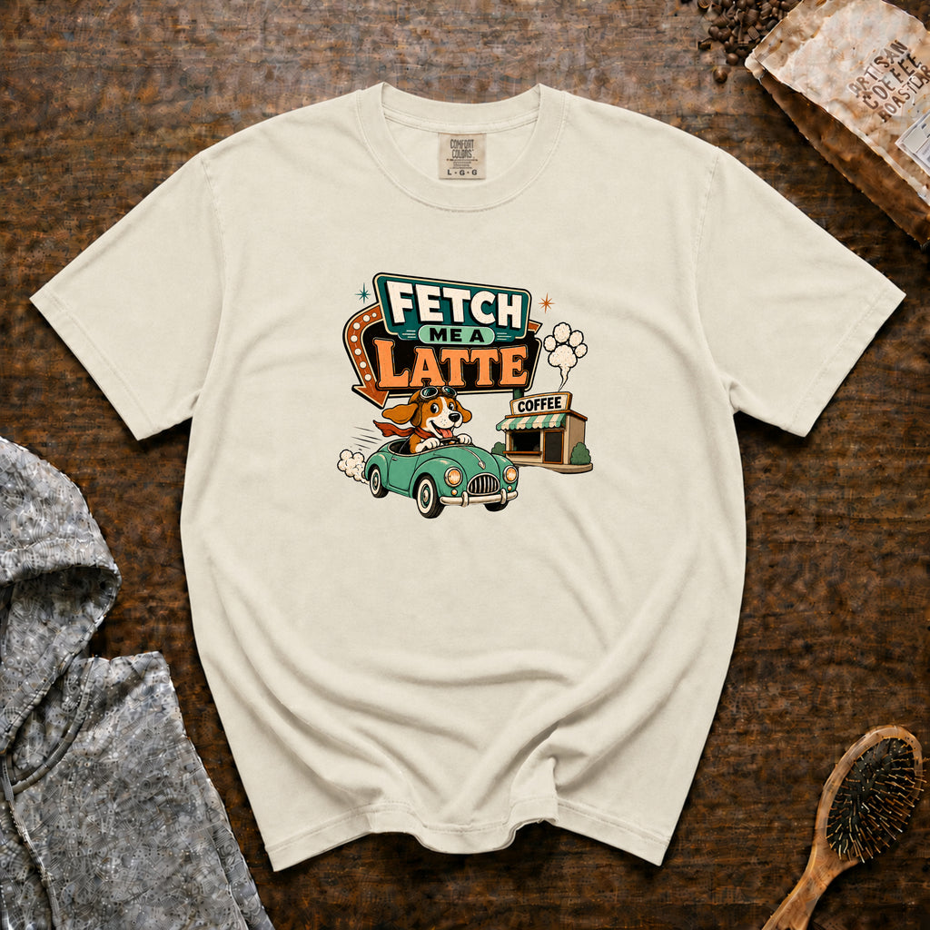 Fetch Me A Latte T-Shirt — Ivory