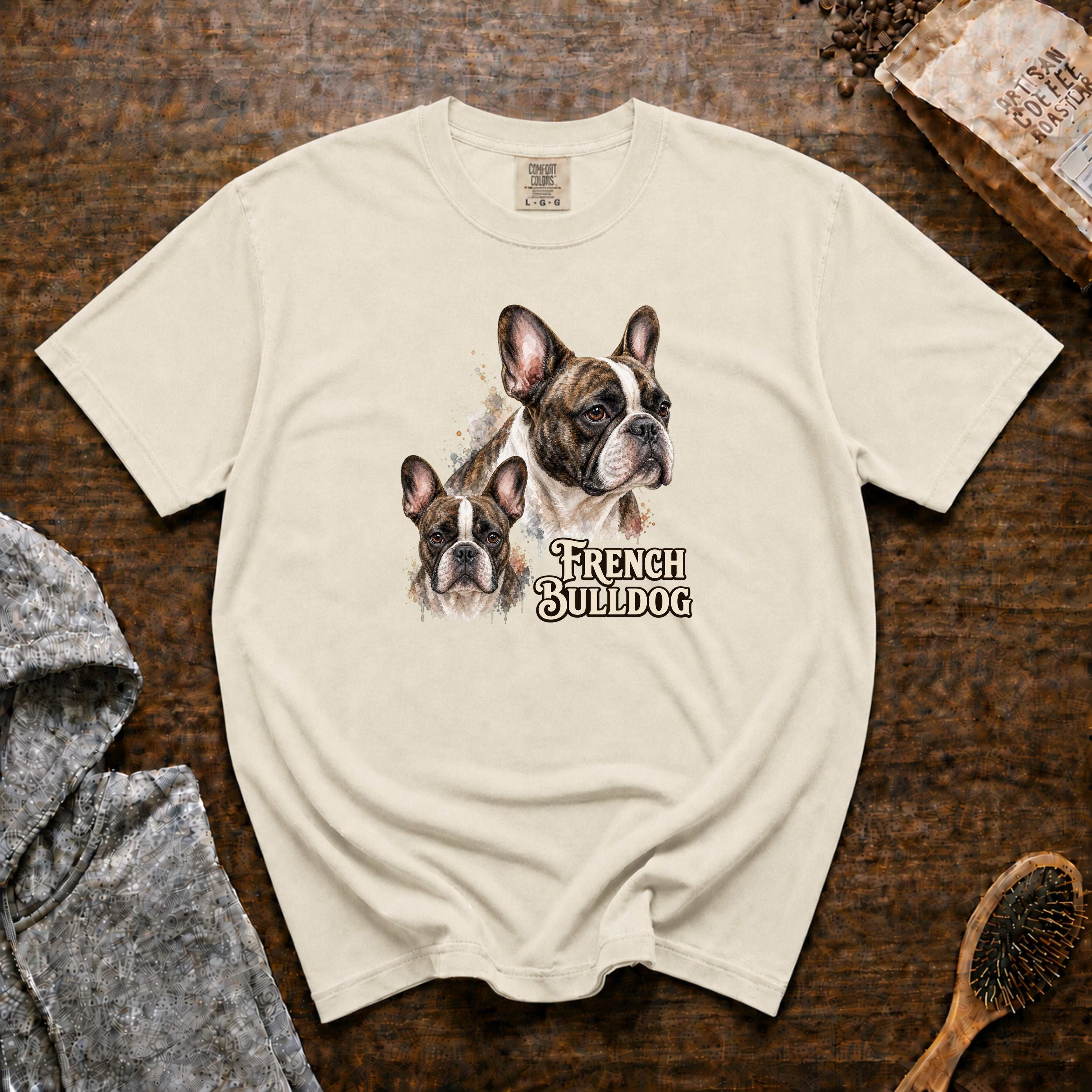 French Bulldog T-Shirt — Ivory