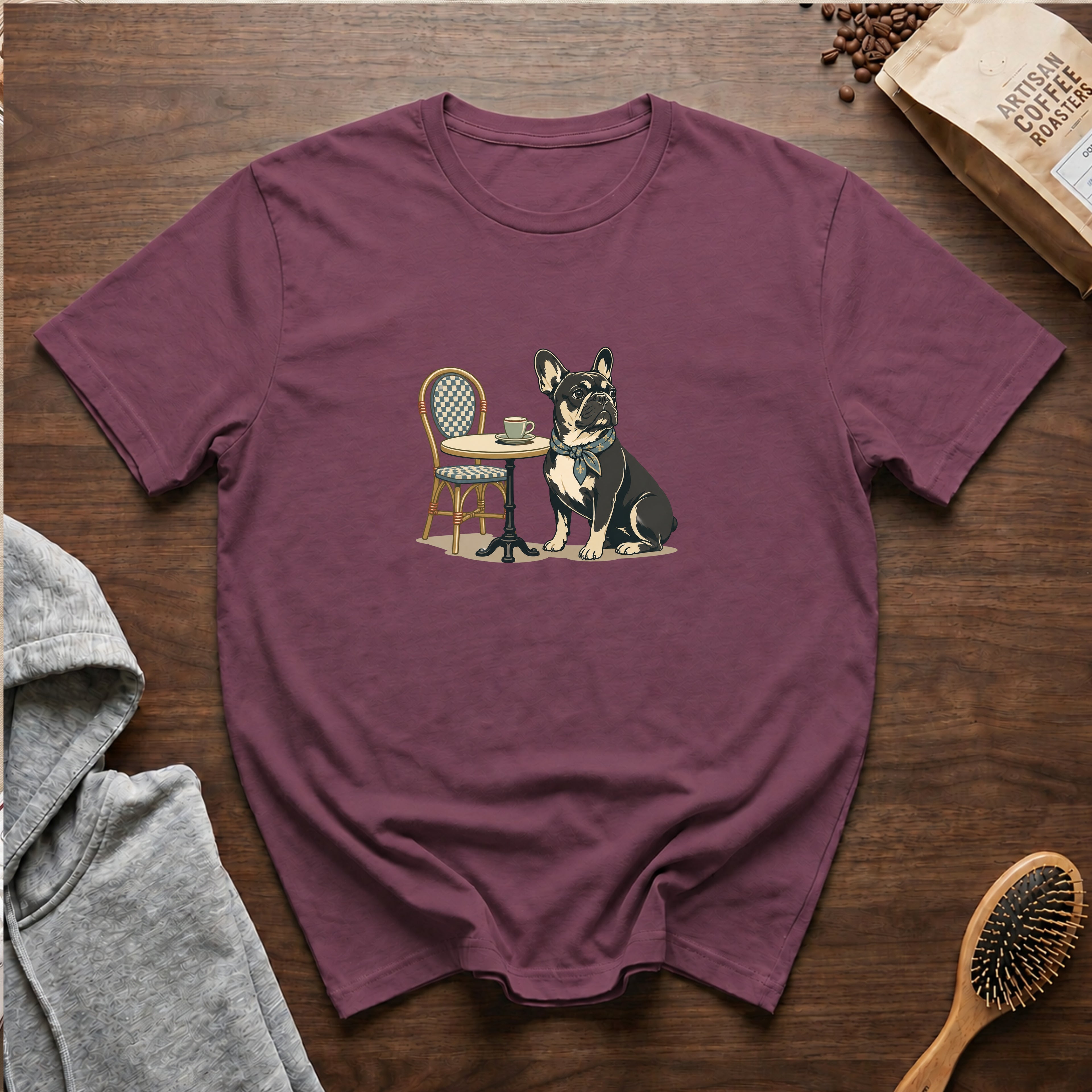 French Bulldog Tiny Cup Big Attitude 1T-Shirt — Berry