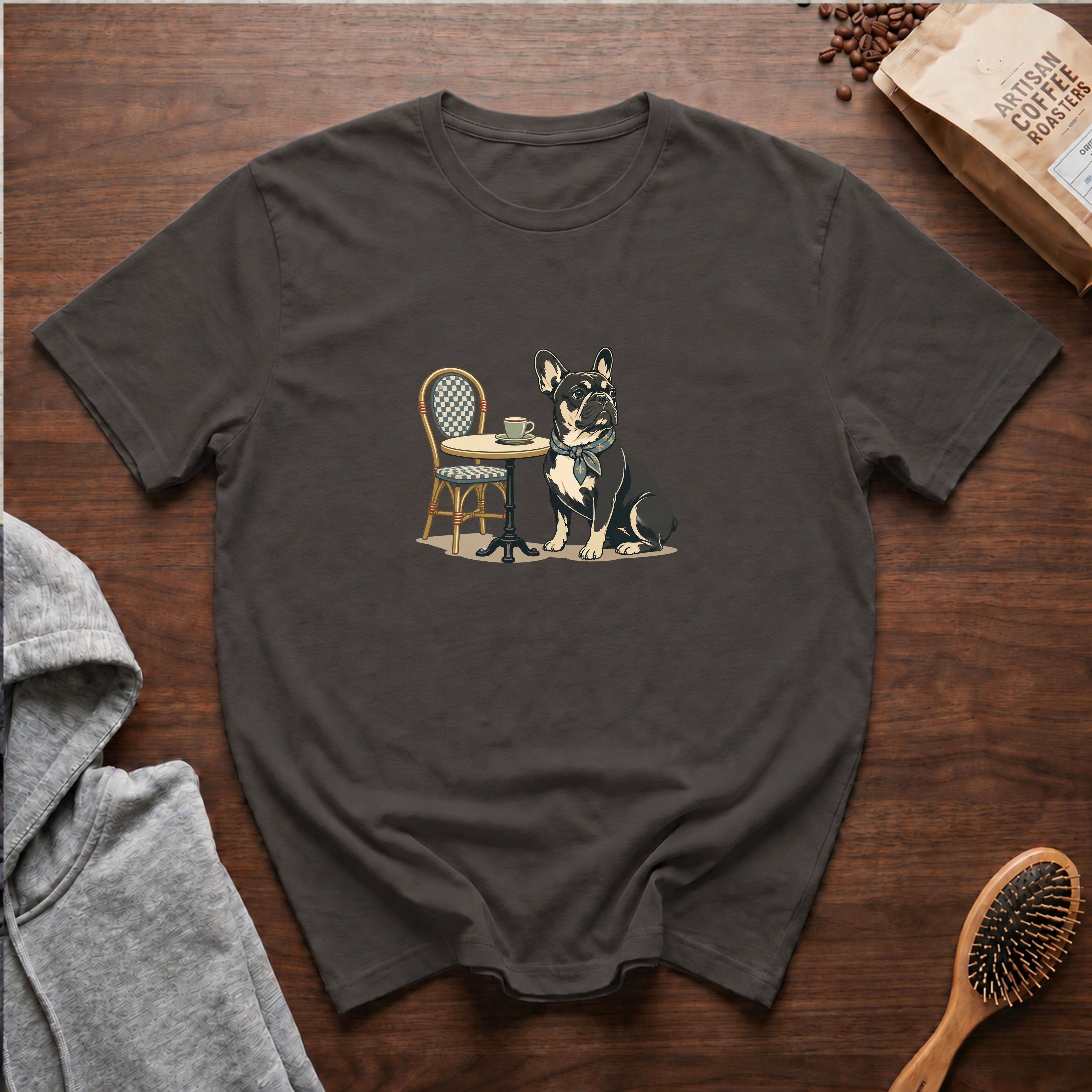 French Bulldog Tiny Cup Big Attitude 1T-Shirt — Pepper