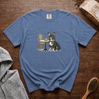 French Bulldog Tiny Cup Big Attitude T-Shirt — Blue Jean