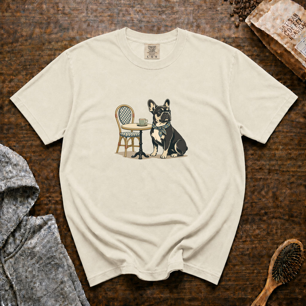 French Bulldog Tiny Cup Big Attitude T-Shirt — Ivory
