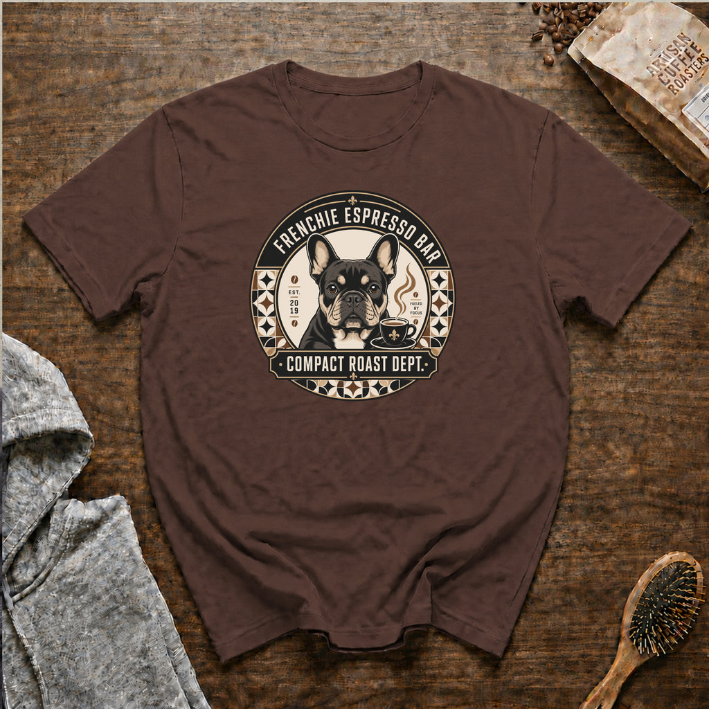 Frenchie Espresso Bar T-Shirt — Espresso